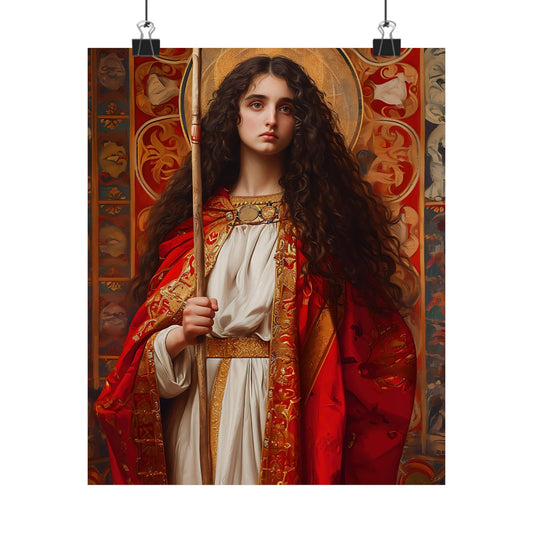 Saint Adela of Normandy - Sanctified Souls Print - Multiple Sizes - Premium Matte Vertical Posters