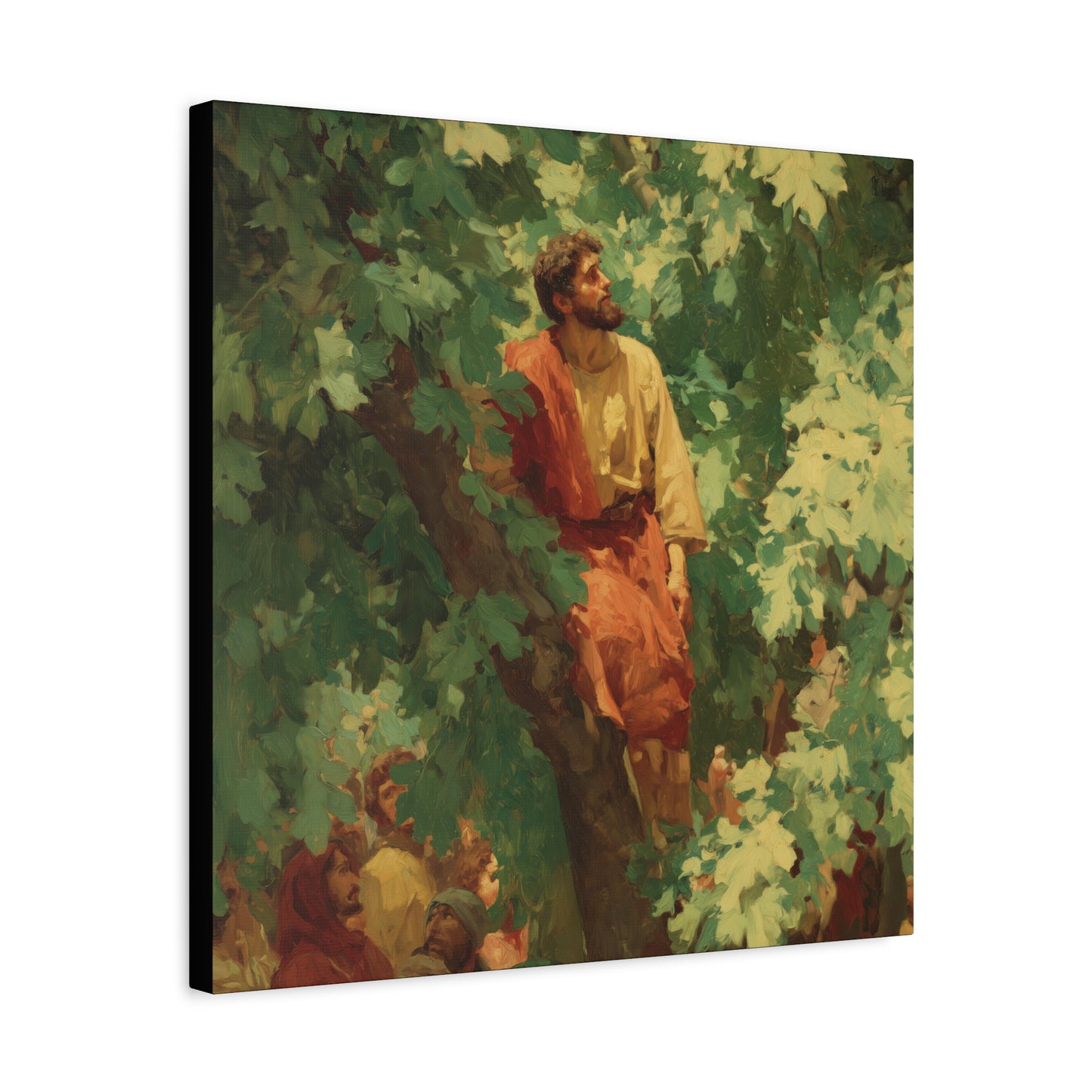 Zacchaeus - Gallery Wrapped Canvas - Print - Religious Art for your Home - Catholic Art Print