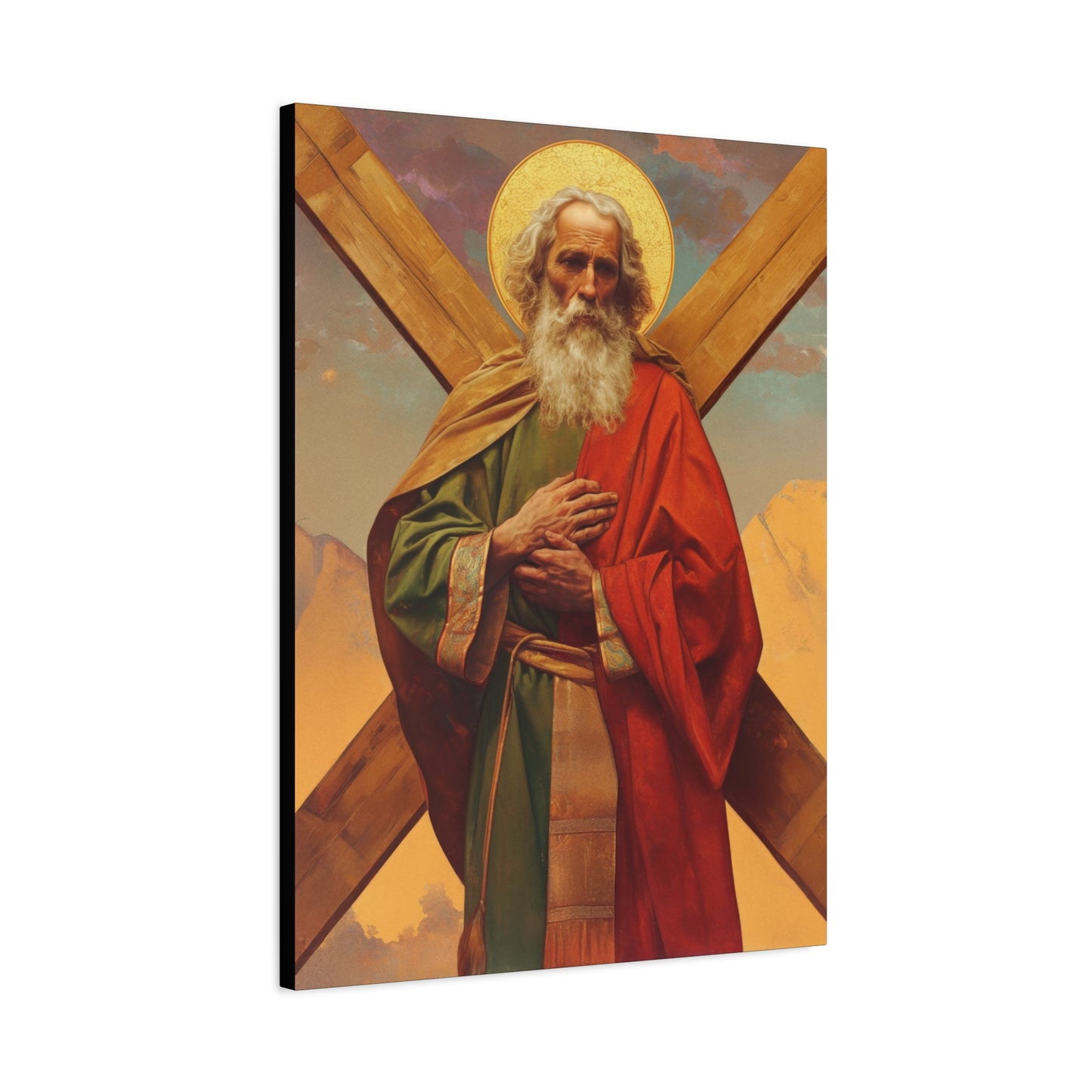 Saint Andrew the Apostle - Gallery Wrapped Canvas - Print - Religious Art for your Home - Catholic