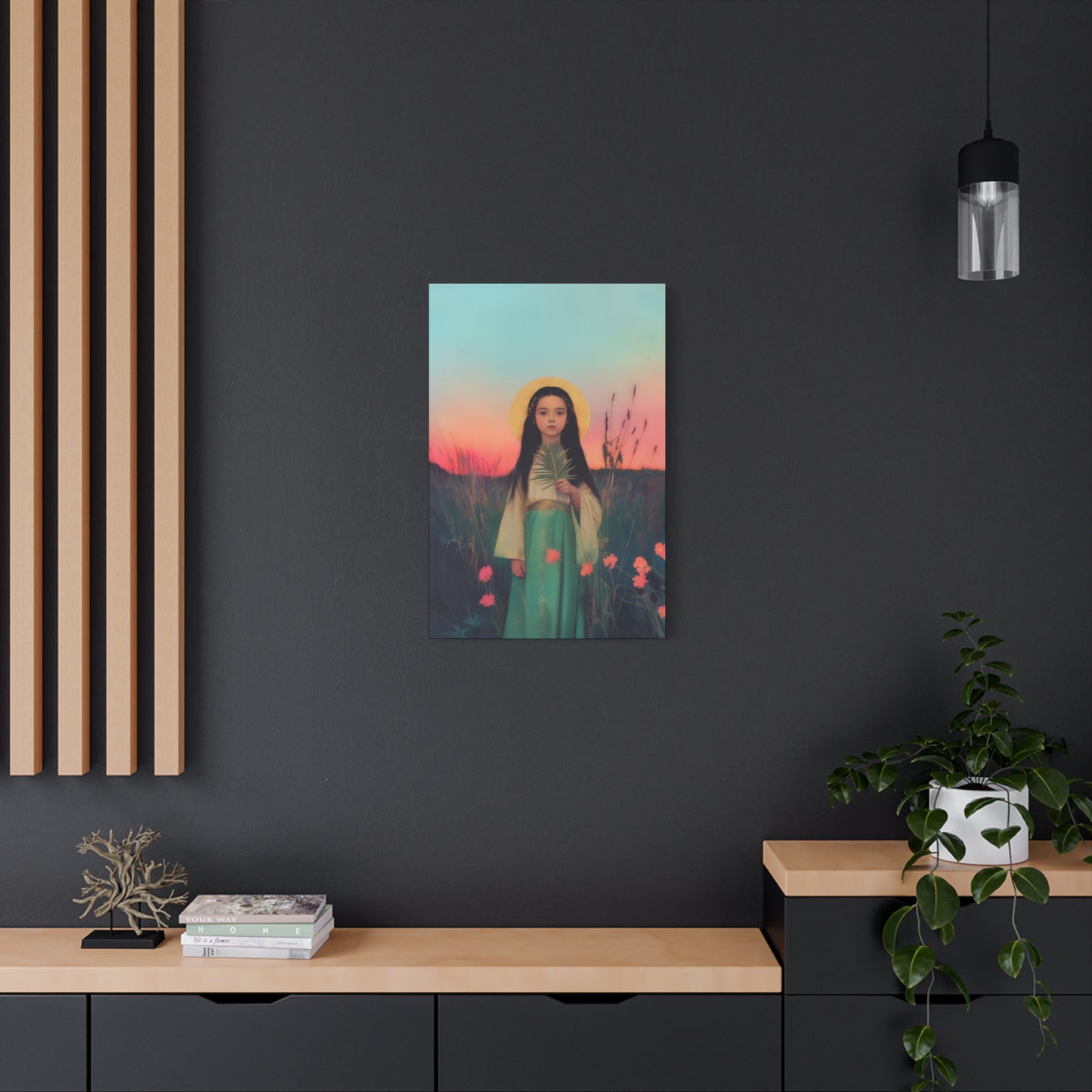 Saint Charity - Multiple Sizes - Catholic Home art - Museum Wrapped Canvas - Sanctified Souls Print - Martyr Saint