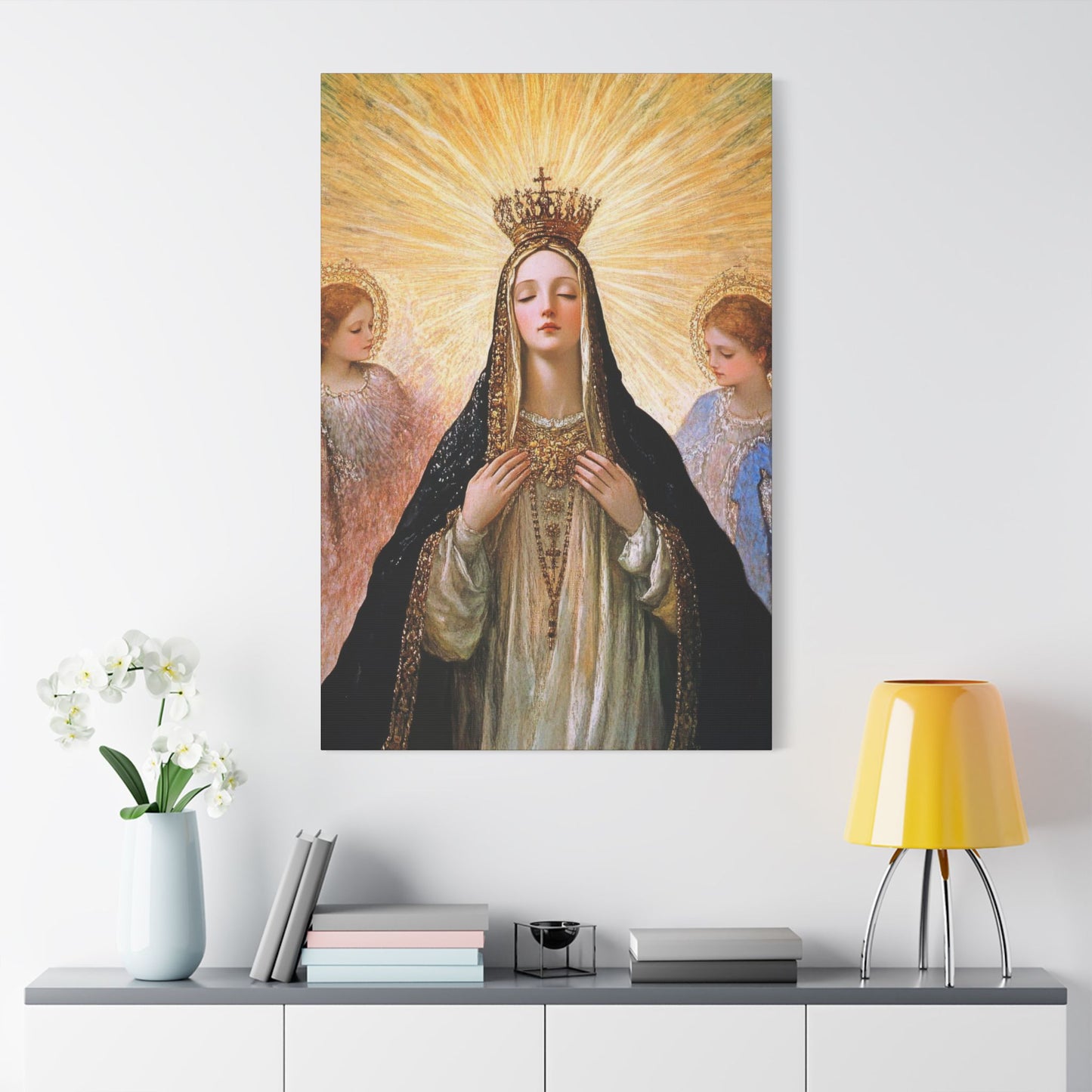 Divine Majesty: The Crowning of the Queen of Heaven - Gallery Wrapped Canvas - Print - Religious Art for your Home - Christian print
