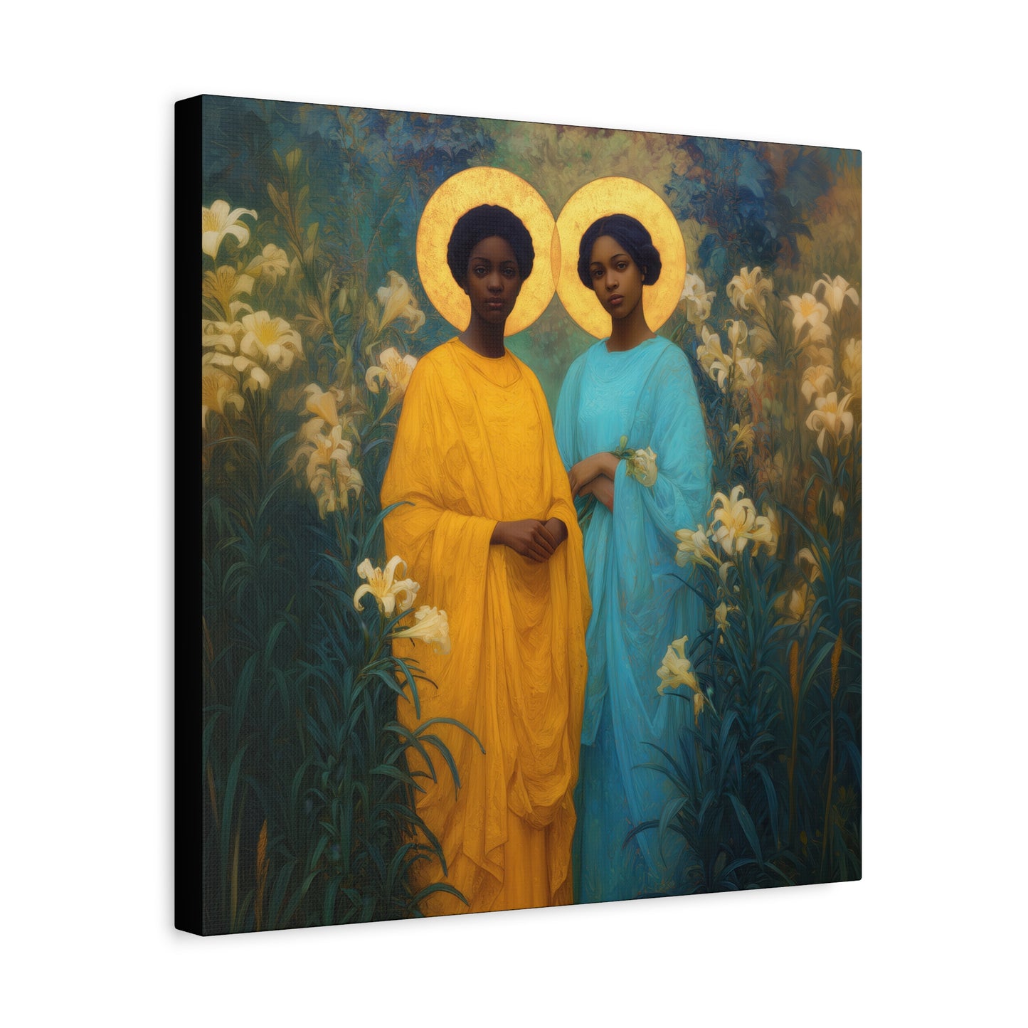 Saint Perpetua and Saint Felicity -  Museum Wrapped Canvas - Sanctified Souls Print - Religious Art for your Home - Catholic Saint Art
