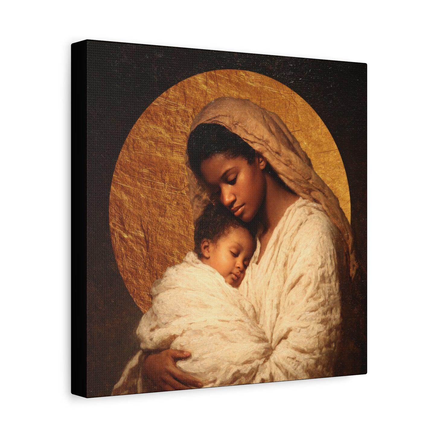Our Lady of the Manger - Mother Mary and the Christ Child - Gallery Wrapped Canvas - Print - Religious Art for your Home - Catholic
