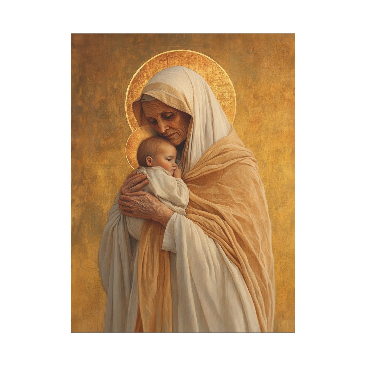 Saint Anna the Prophetess - Museum Wrapped Canvas - Print - Religious Art for your Home - Christian print - Prayer Room Art - Catholic