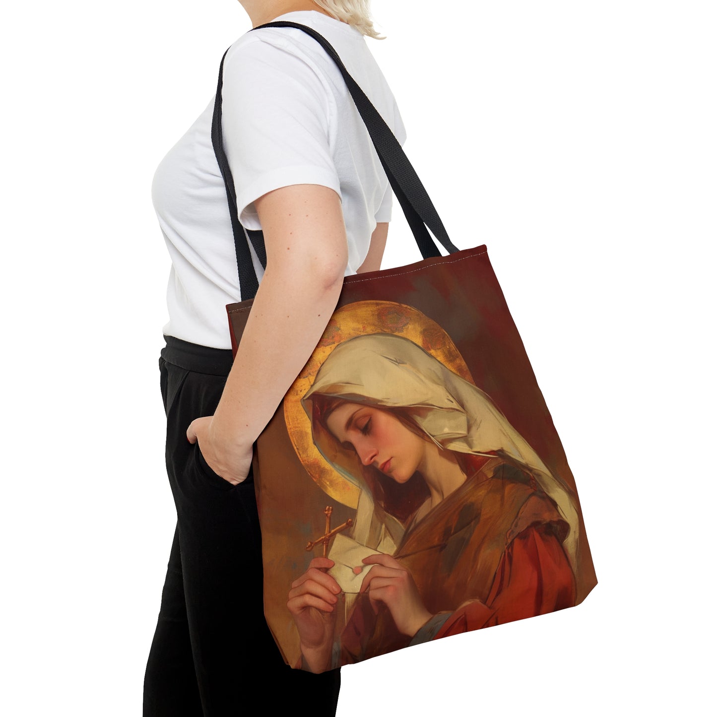 Saint Phoebe Tote Bag - Large Medium Small Faith Art Bag - Catholic Faith Purse - Religious - Prayer Bag - Devotional Purse