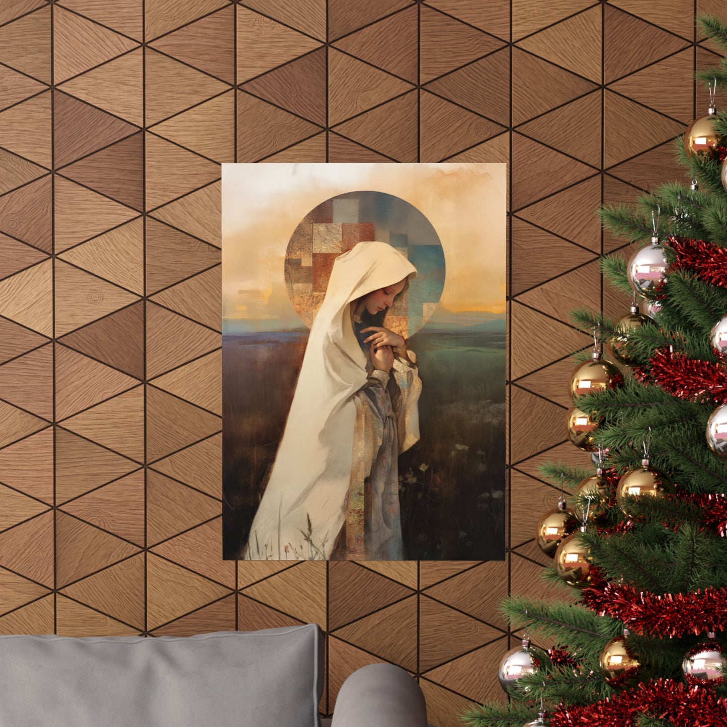 Our Lady of the Prairie - Sanctified Souls Print - Multiple Sizes - Premium Posters - Catholic Art - Christian Home