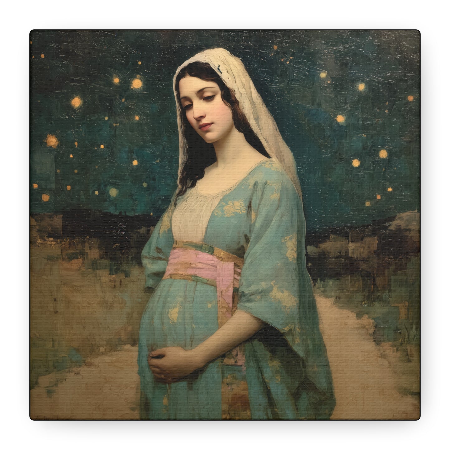 Our Lady of 'O' - Our Lady of Expectation - Mother Mary - Marian Art - Gallery Wrapped Canvas - Print - Catholic Art Print