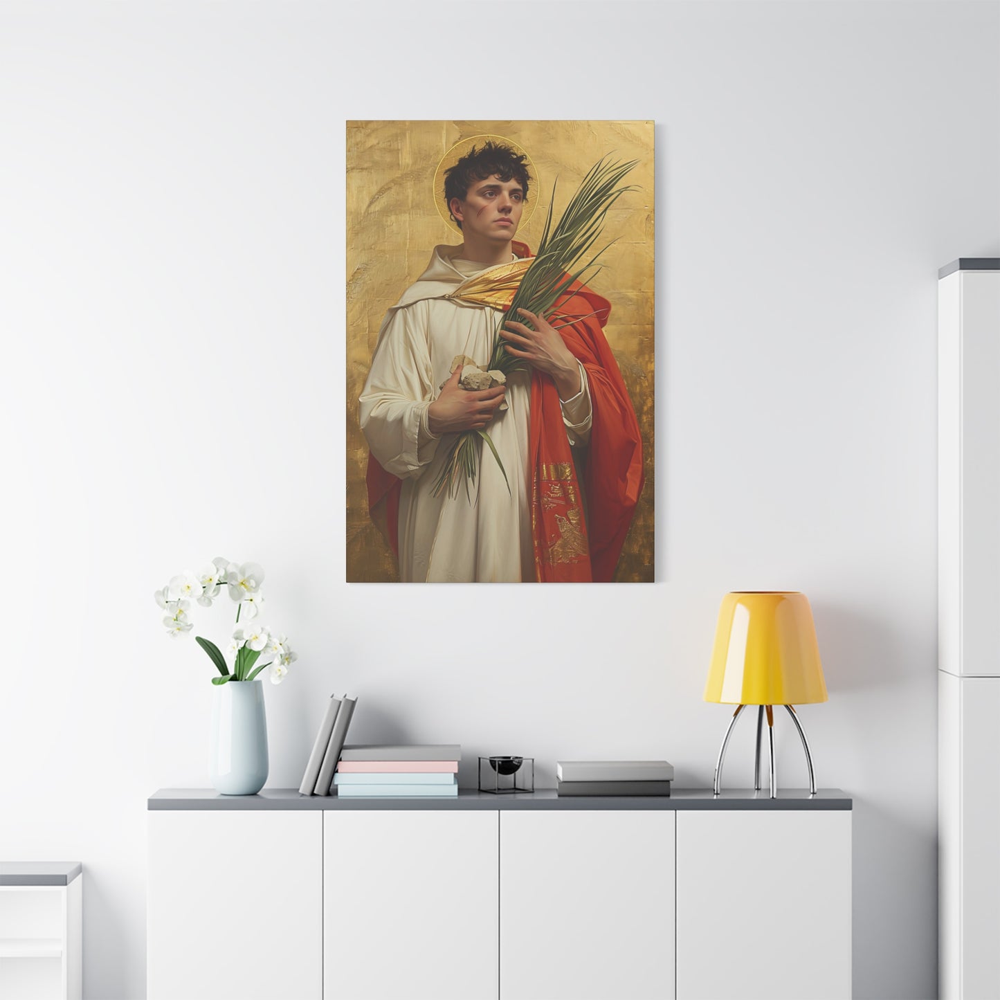 Saint Stephen - Museum Wrapped Canvas - Sanctified Souls Print - Religious Art for your Home
