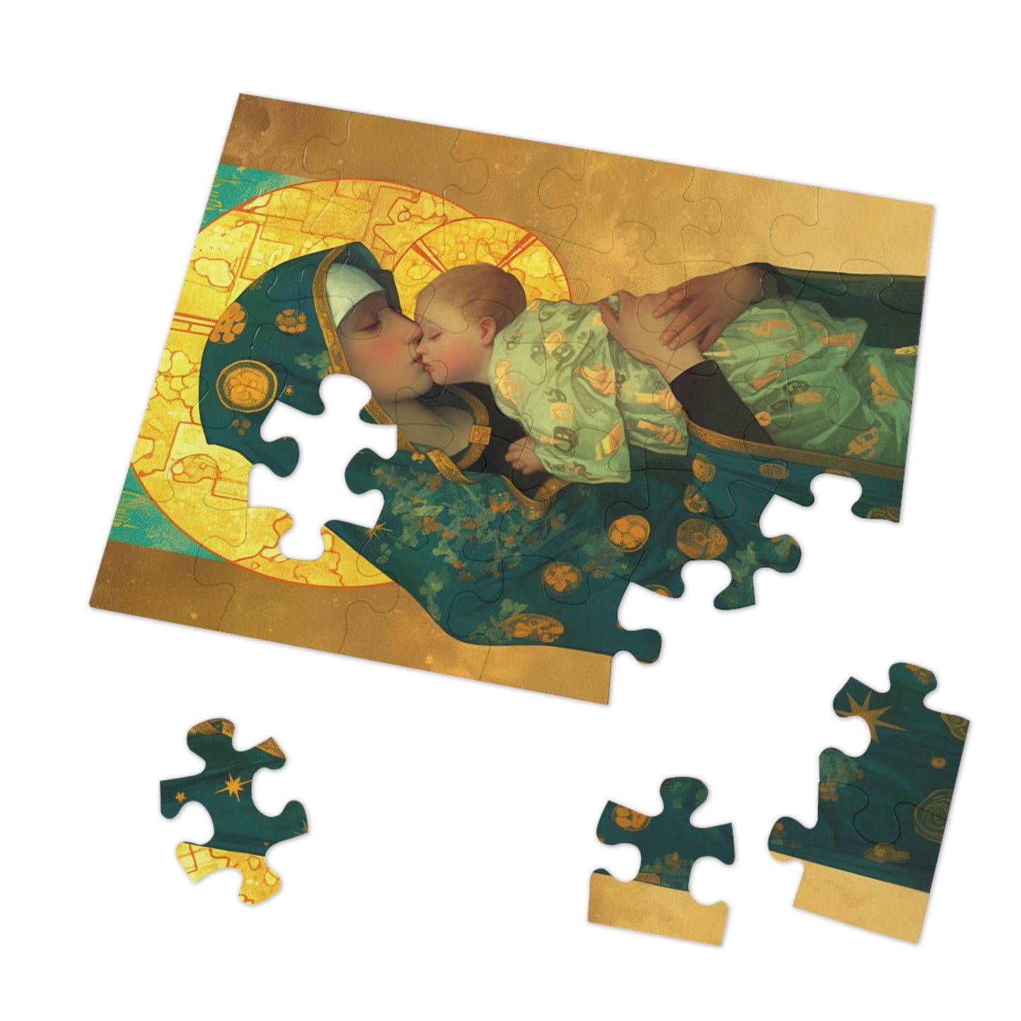 Peaceful Refuge - Mary and the Christ Child - Puzzle and Keepsake Tin - Religious (30, 110, 252, 500,1000) - Catholic Families