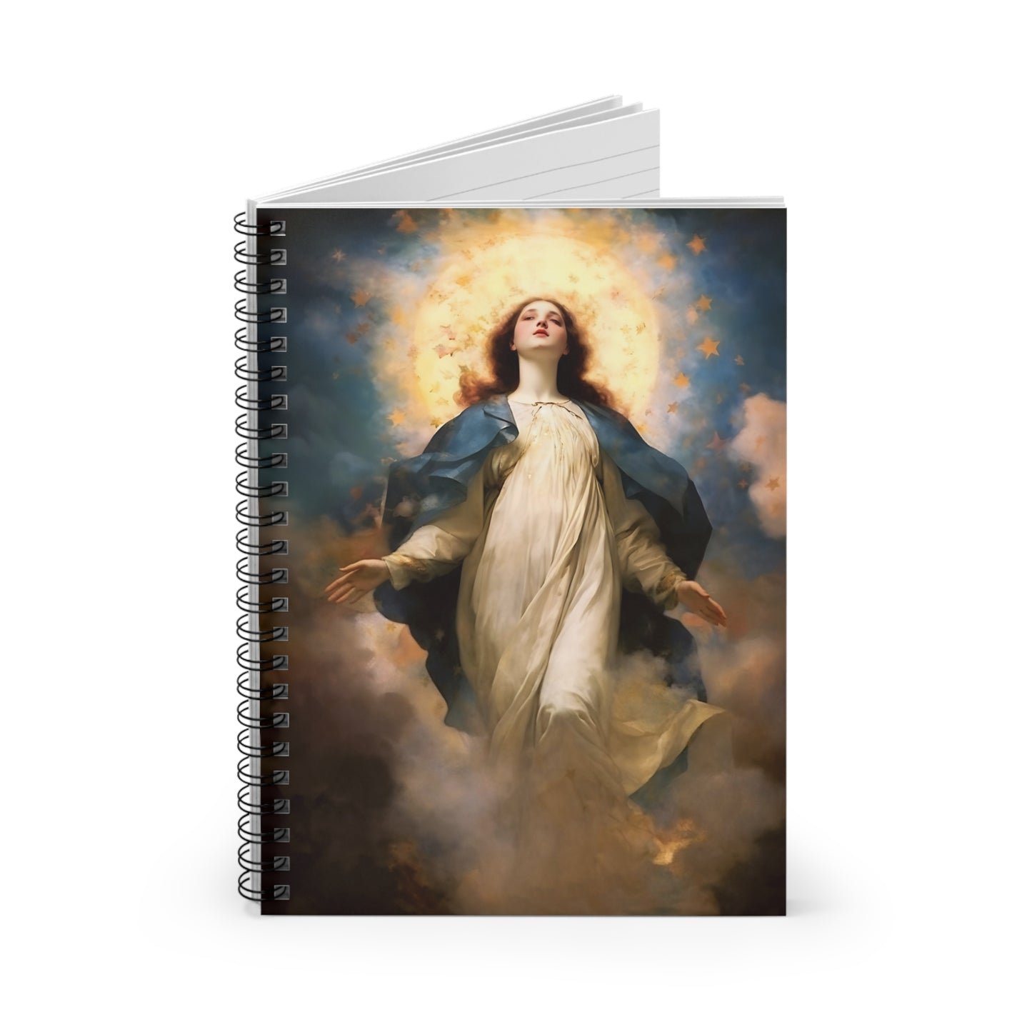 The Assumption of Mary Journal - Sanctified Souls Art - Religious Based Notebook - Spiral Notebook - Ruled Line