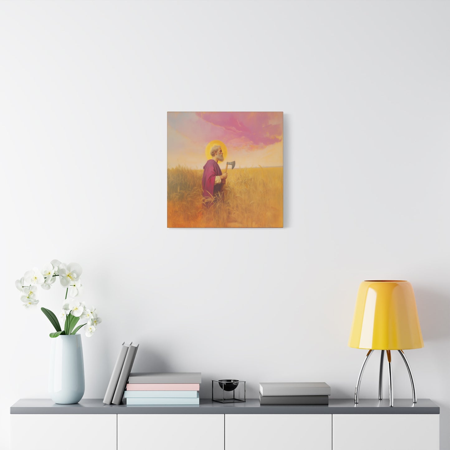 Saint Matthias -  Museum Wrapped Canvas - Sanctified Souls Print - Religious Art for your Home - Catholic Patron Saint Art