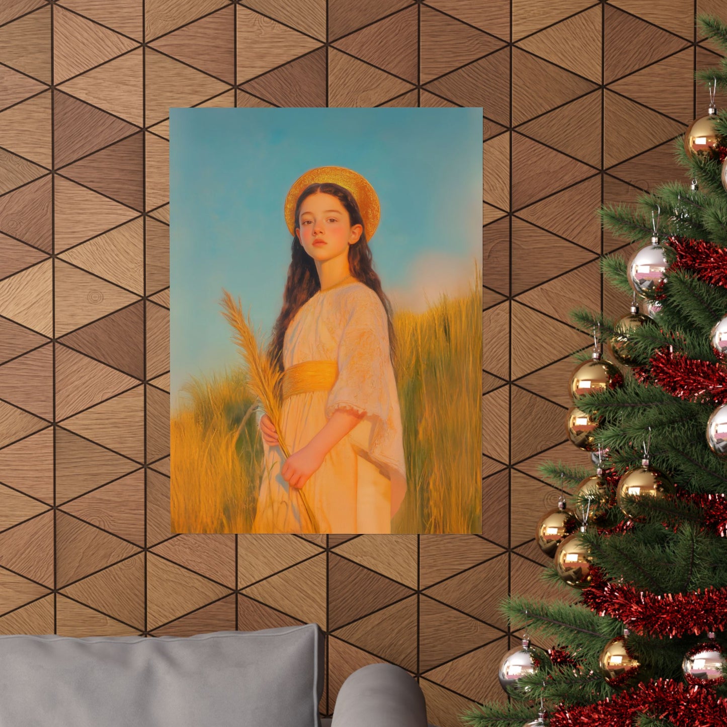 Saint Faith -  Sanctified Souls Print - Multiple Sizes - Premium Posters - Catholic Art - Christian Home - Martyr Saint