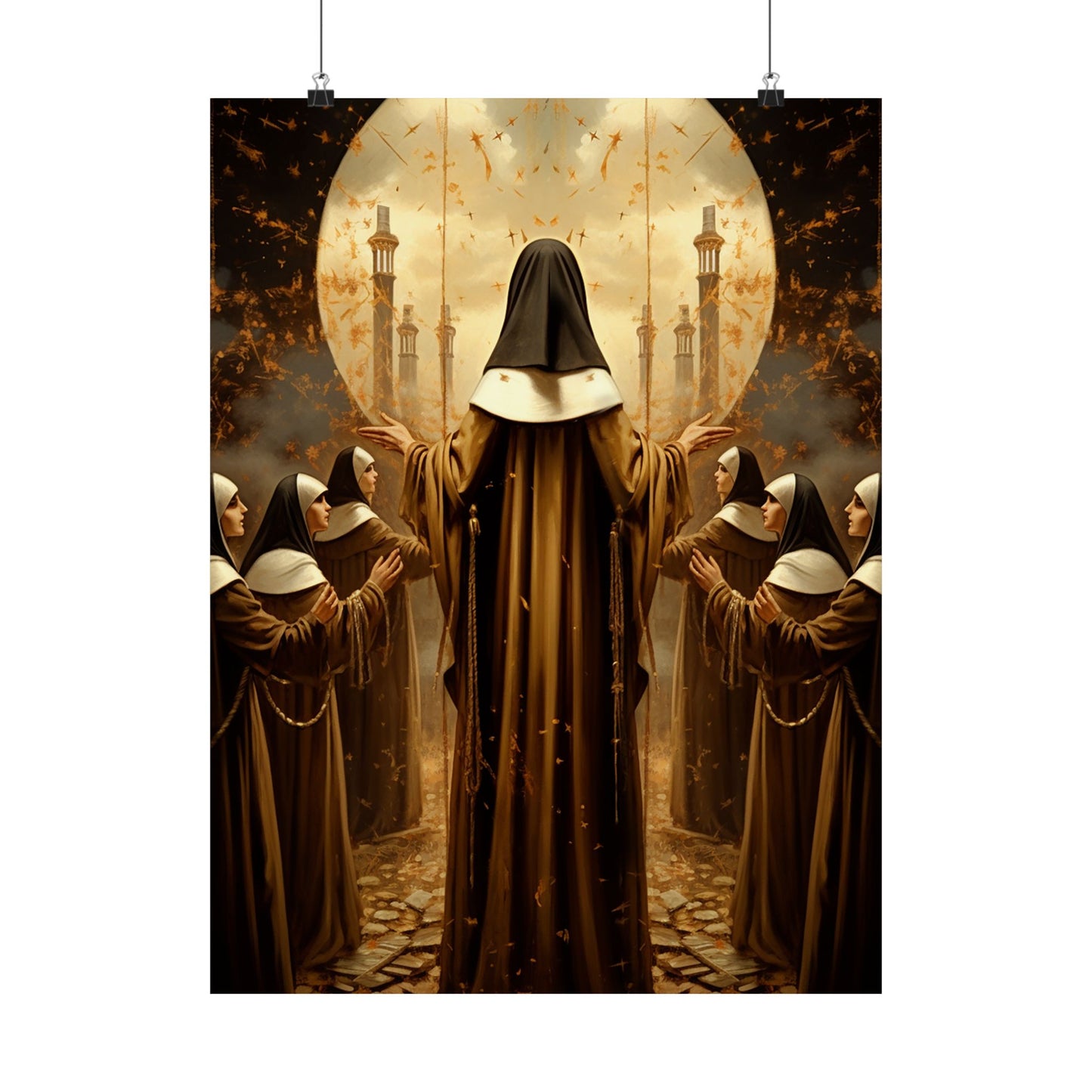 The Blessed Martyrs of Compiègne - Sanctified Souls Print - Multiple Sizes - Premium Matte Vertical Posters