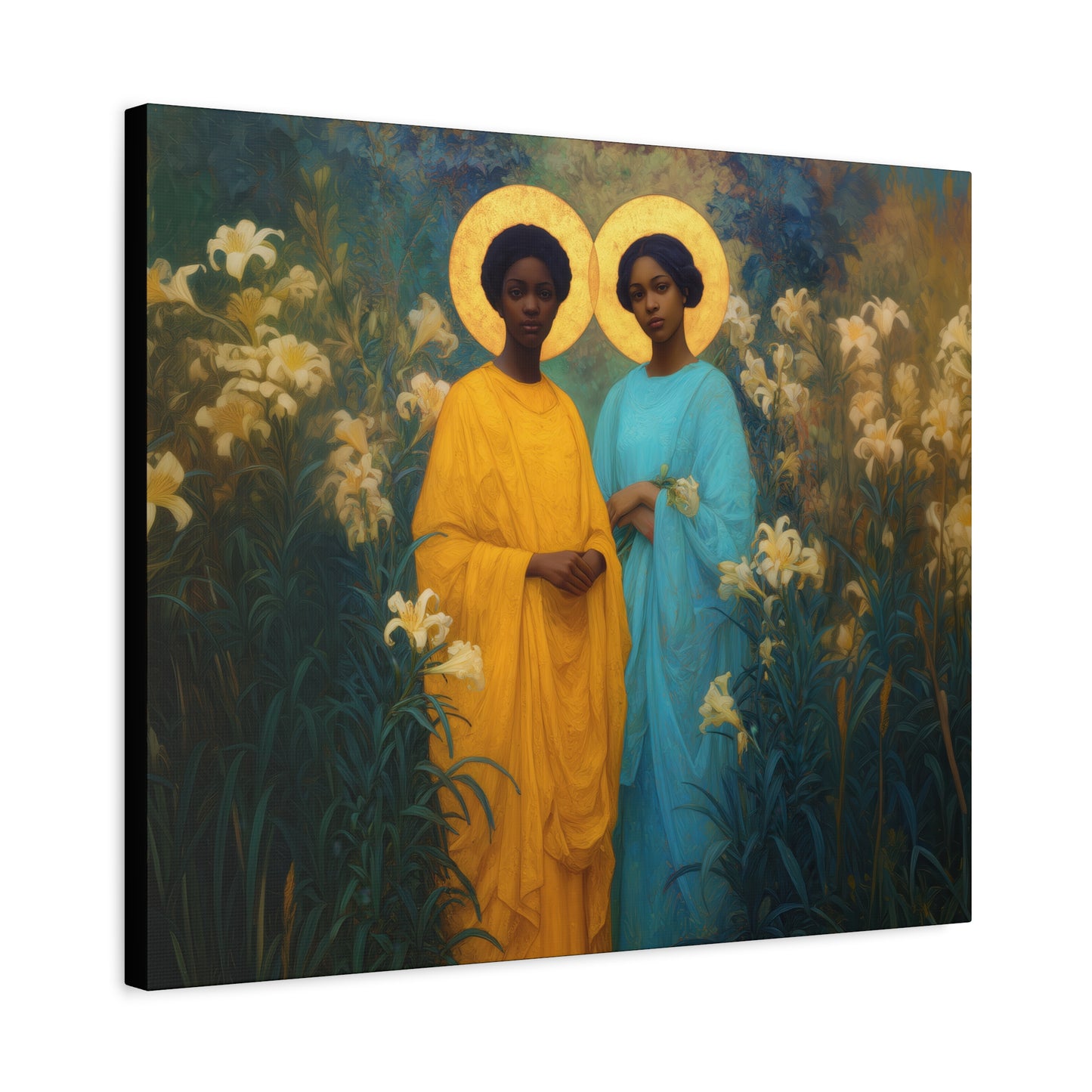 Saint Perpetua and Saint Felicity -  Museum Wrapped Canvas - Sanctified Souls Print - Religious Art for your Home - Catholic Saint Art