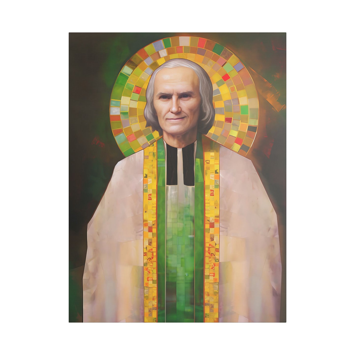Saint John Vianney Canvas Print - Multiple Sizes - Catholic Home art - Museum Wrapped Canvas - Sanctified Souls Print