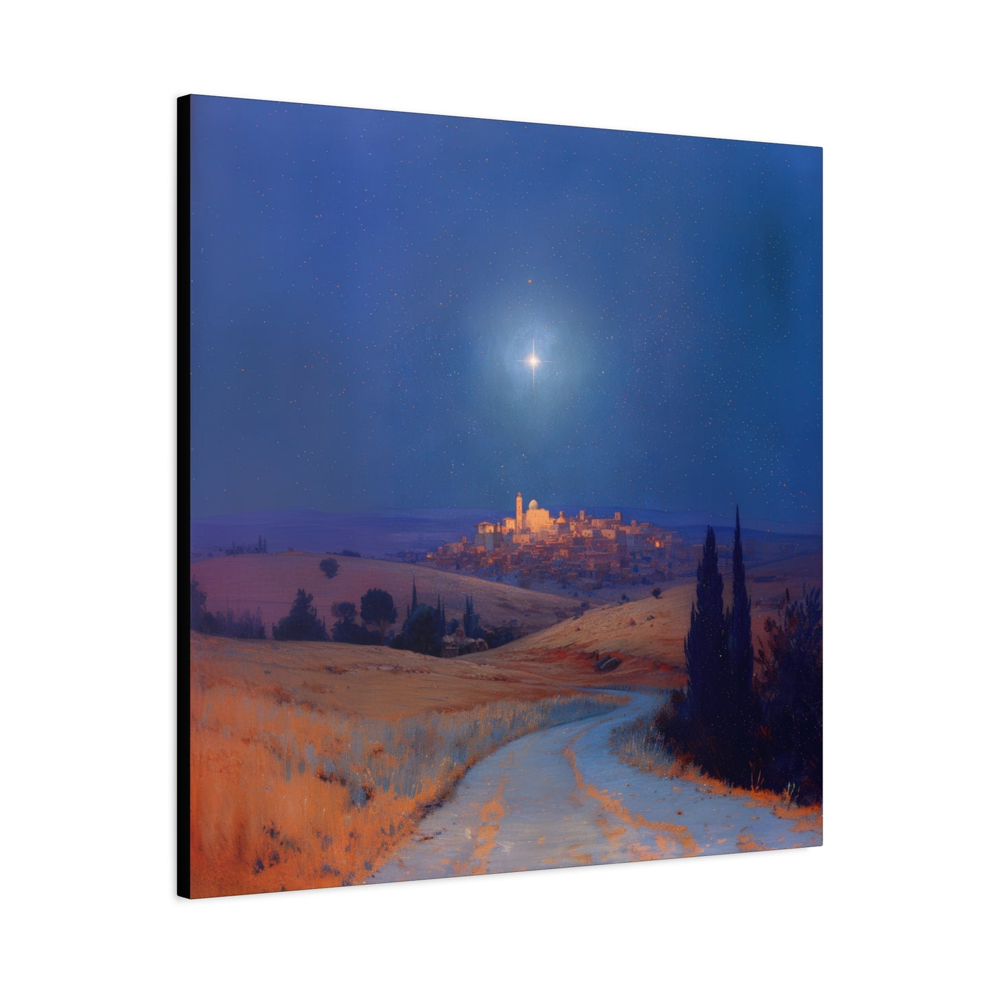 Bethlehem Wrapped in the Light of His Coming - Gallery Wrapped Canvas - Print - Religious Art for your Home - Catholic