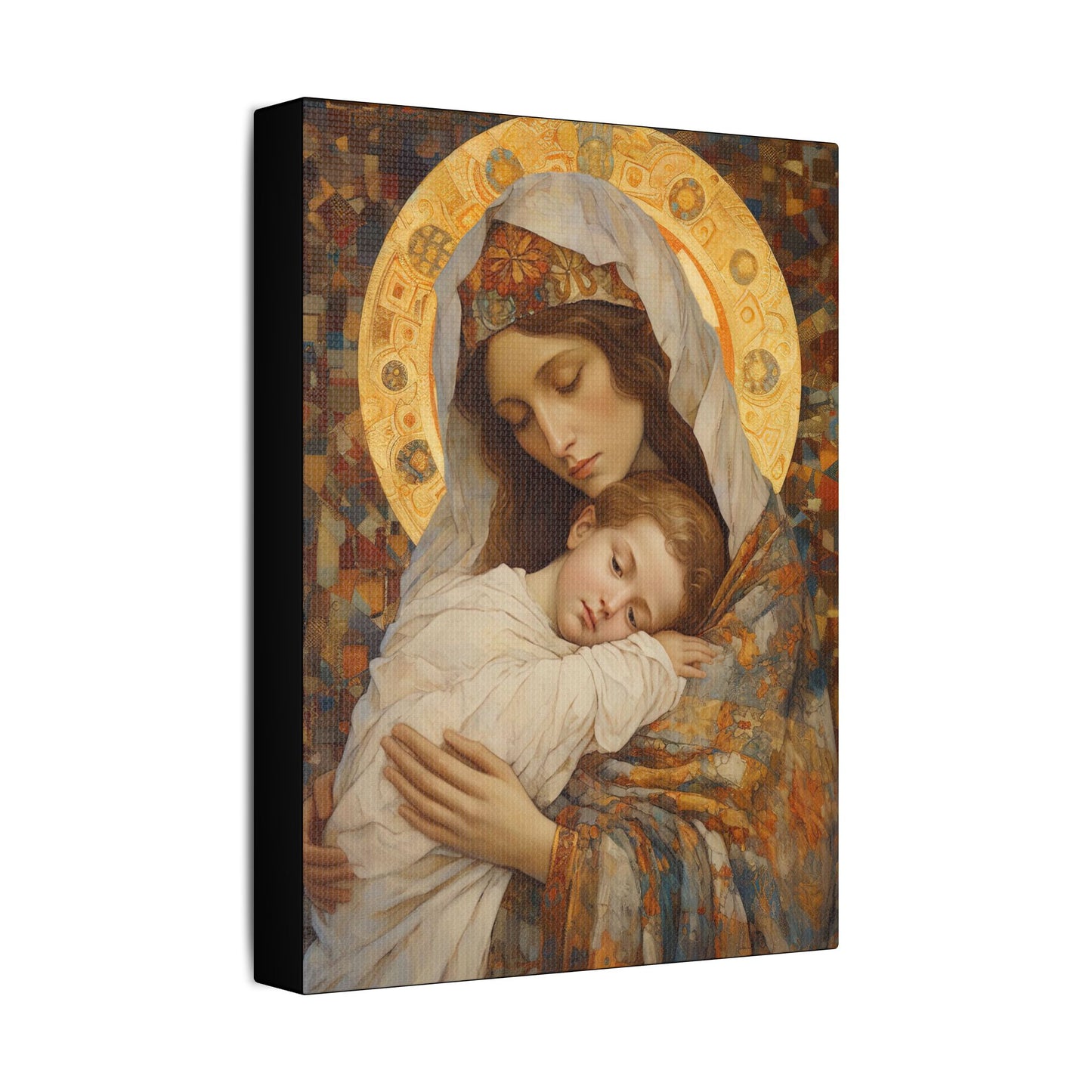 Cradle of Grace - Madonna and Christ Child - Museum Wrapped Canvas - Sanctified Souls Print - Religious Art for your Home - The Virgin Mary