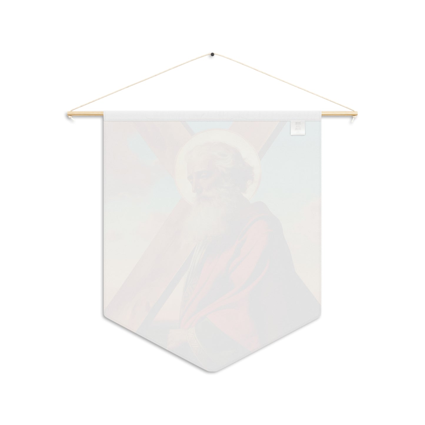 Saint Andrew the Apostle Pennant / Banner / Wall Hanging - Prayer room art - 18" x 21" - Catholic prayer Religious - Large Print