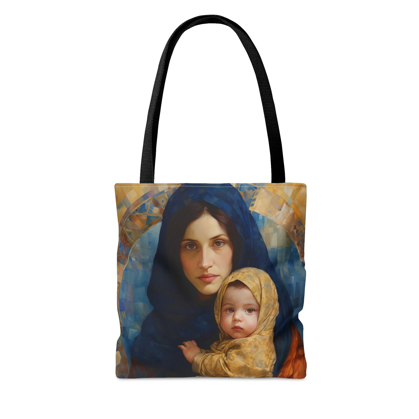 Maternal Seraph - Virgin Mary and Infant Jesus Tote Bag - Large Medium Small Faith Art Bag - Re usable Tote Purse - Catholic Art Bag