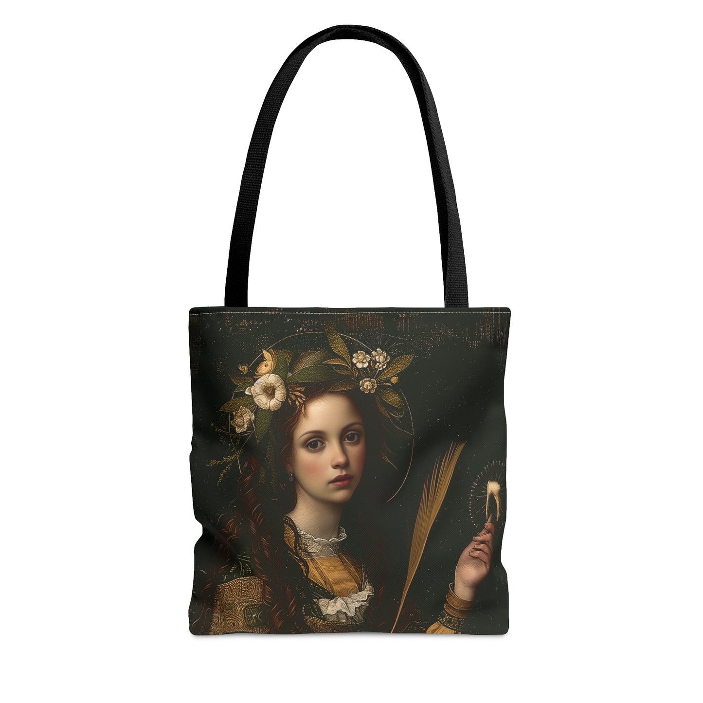Saint Apollonia Tote Bag - Large Medium Small Faith Art Bag - Catholic Faith Purse - Religious Carry All Reusable Tote Bag