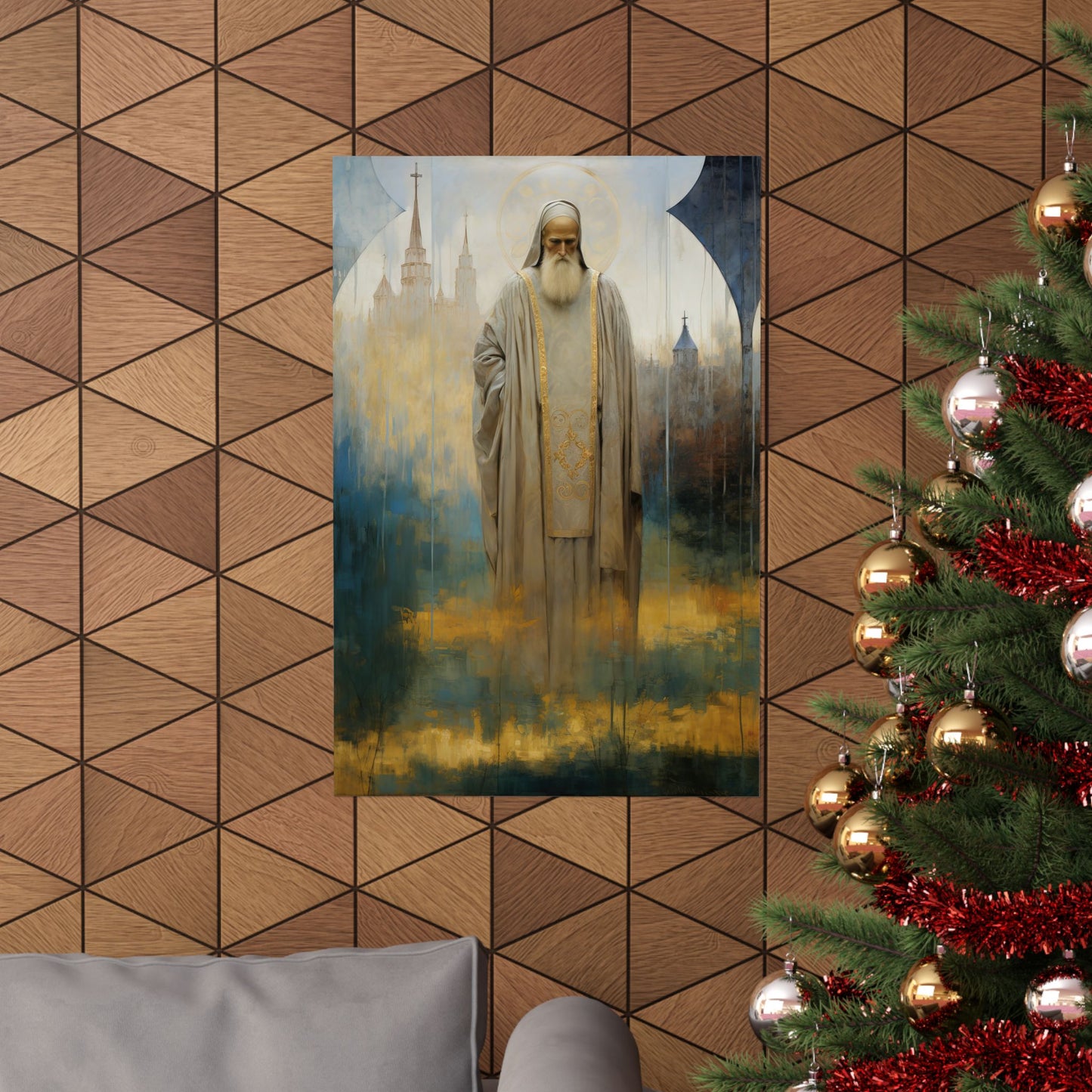 Saint Finbar of Cork - Sanctified Souls Print - Multiple Sizes - Premium Matte Vertical Posters