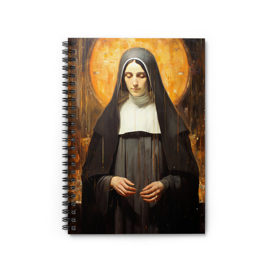 Saint Alice Journal - Sanctified Souls Art - Religious Based Notebook - Spiral Notebook - Ruled Line