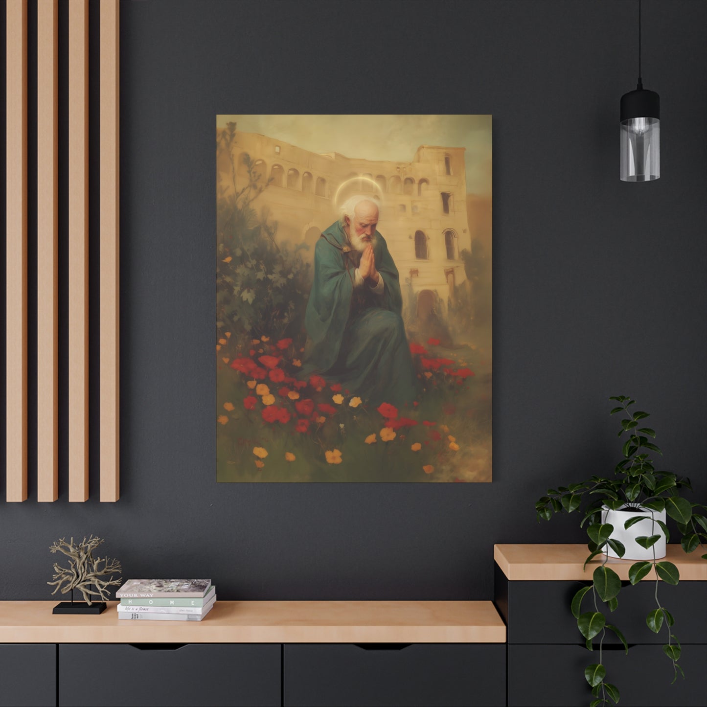 Saint Cyprian - Multiple Sizes - Catholic Home art - Museum Wrapped Canvas - Sanctified Souls Print - Catholic Martyr Art
