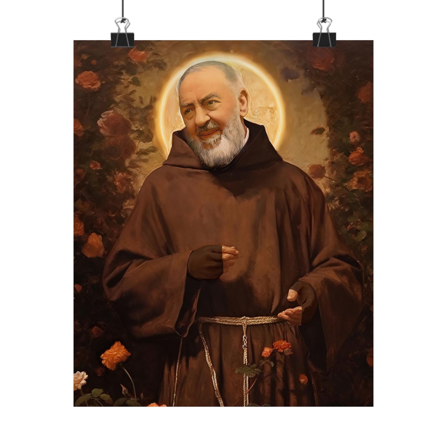 Saint Padre Pio Print - Sanctified Souls Print - Multiple Sizes - Premium Matte Vertical Posters