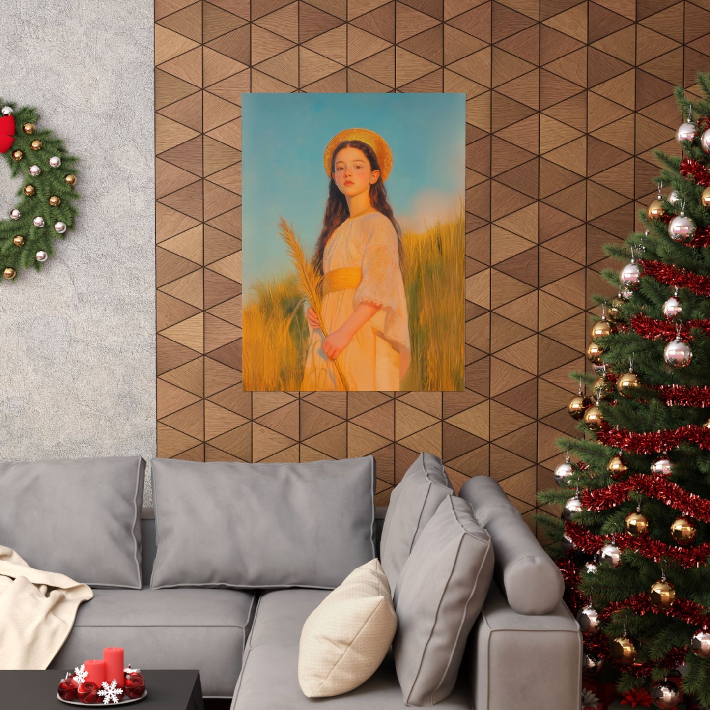 Saint Faith -  Sanctified Souls Print - Multiple Sizes - Premium Posters - Catholic Art - Christian Home - Martyr Saint