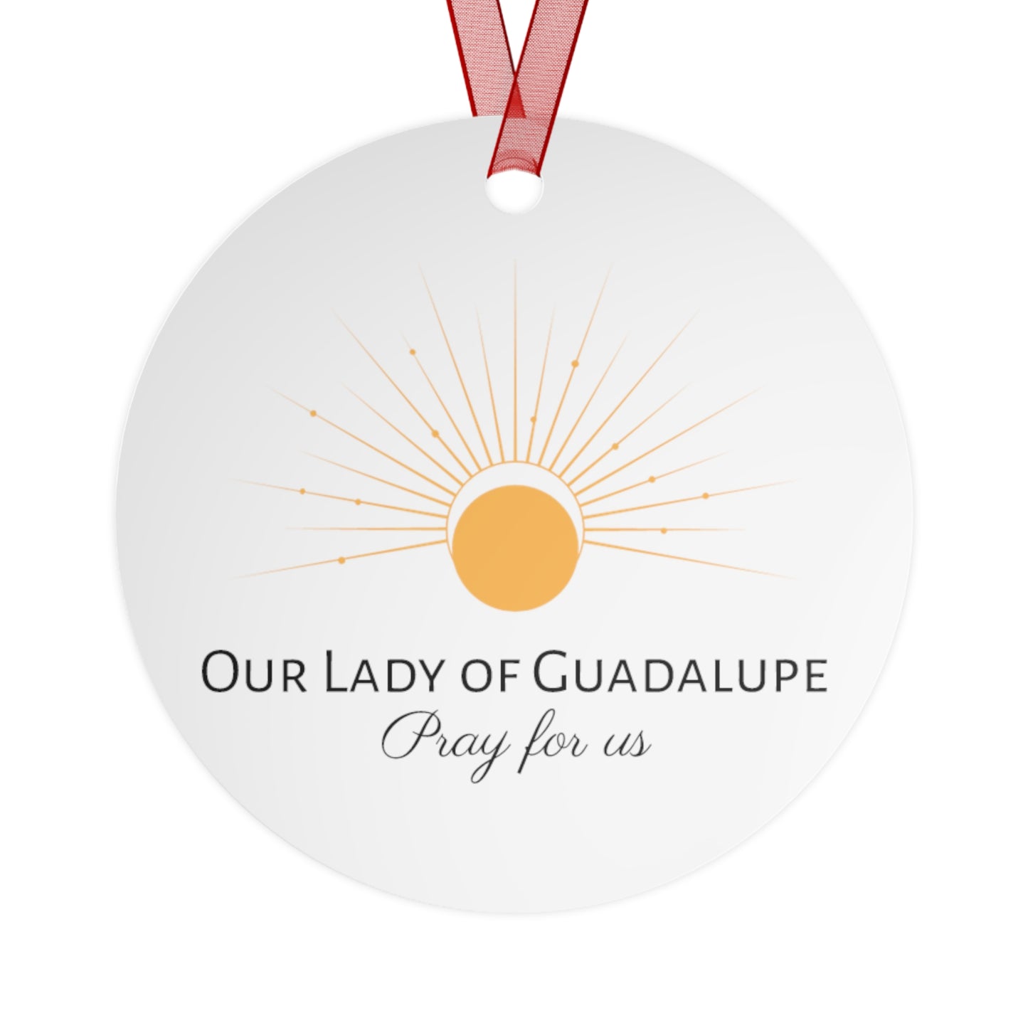 Flower of the new World - Our Lady of Guadalupe Ornament - Religious Holiday Christmas Ornament and Keepsake - Double sided Keepsake