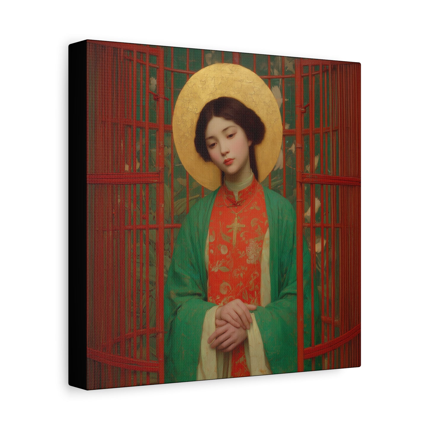 Saint Agnes Tsao Kou Ying -  Museum Wrapped Canvas - Sanctified Souls Print - Religious Art for your Home - Catholic Patron Saint Art