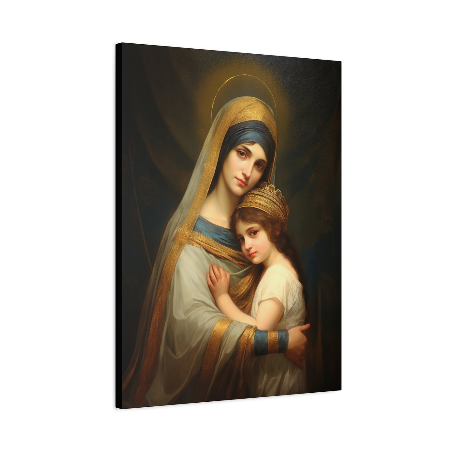Saint Anne mother of Mary the Blessed Virgin - Museum Wrapped Canvas - Sanctified Souls Print - Religious Art for your Home