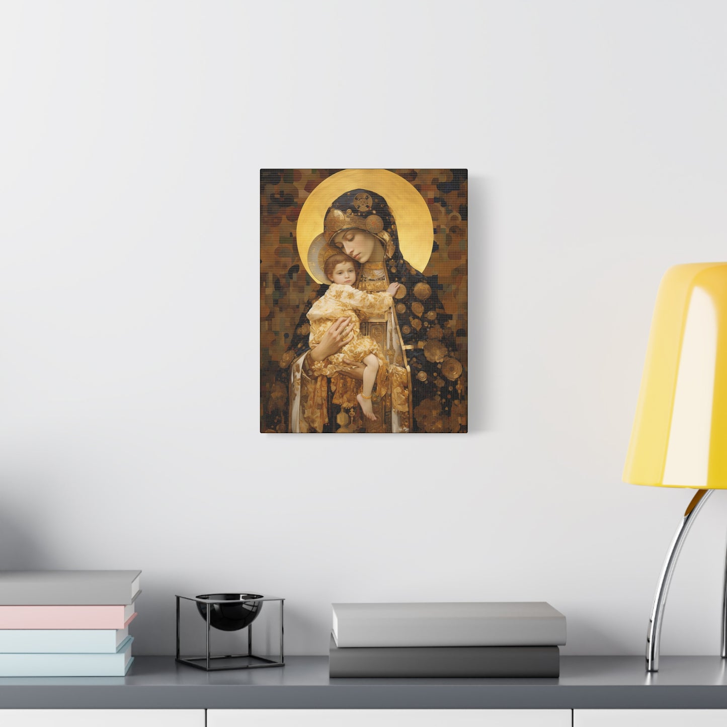 The Light of Love - Museum Wrapped Canvas - Sanctified Souls Print - Religious Art for your Home - The Virgin Mary and The Christ Child
