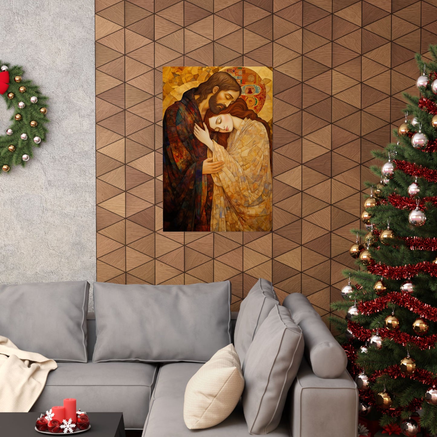 Healing Love- The Embrace of Christ and Mary Magdalene Print - Poster - Catholic Fine Art print - Sanctified Souls Print - Premium Matte