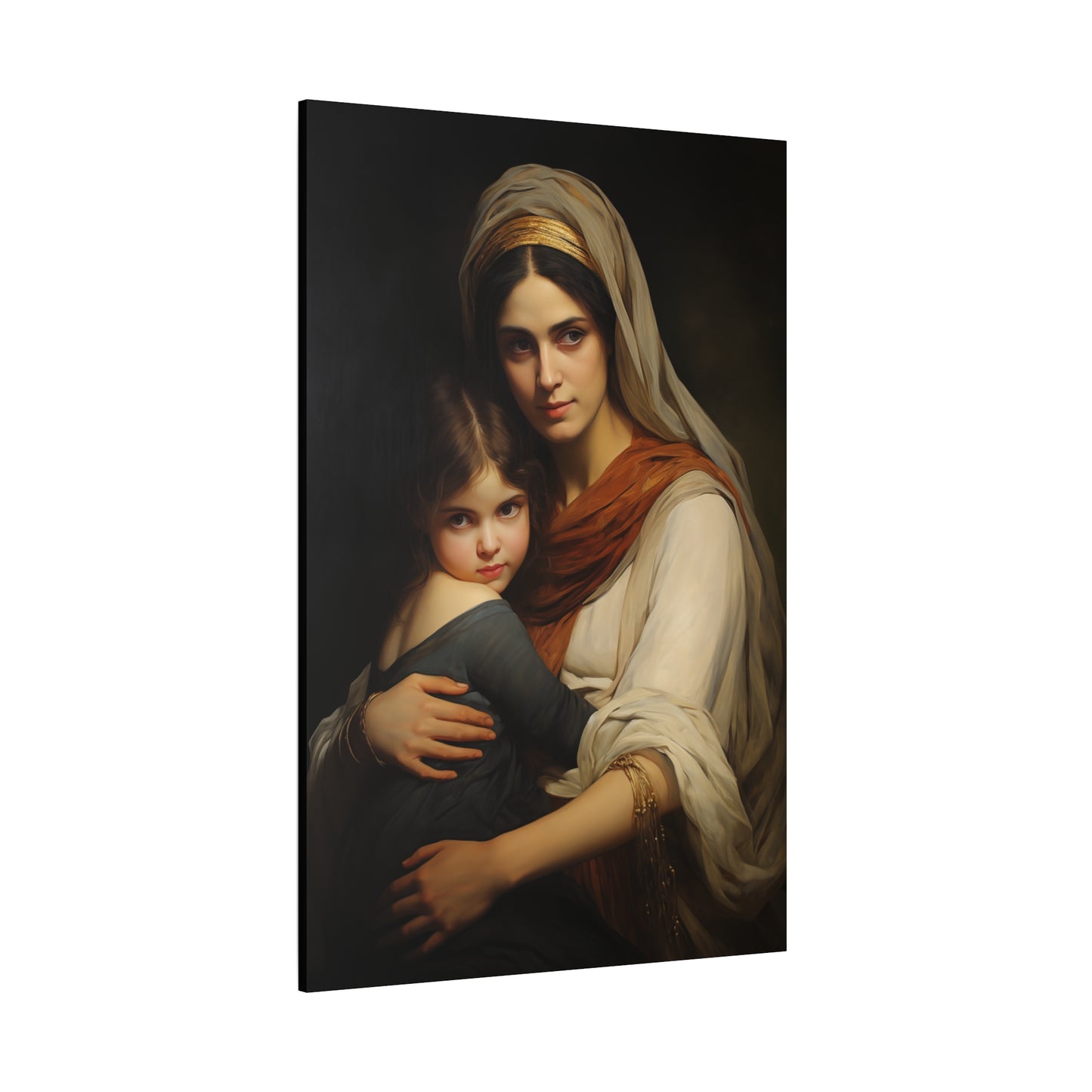 Saint Anne mother of Mary the Blessed Virgin - Museum Wrapped Canvas - Sanctified Souls Print - Religious Art for your Home