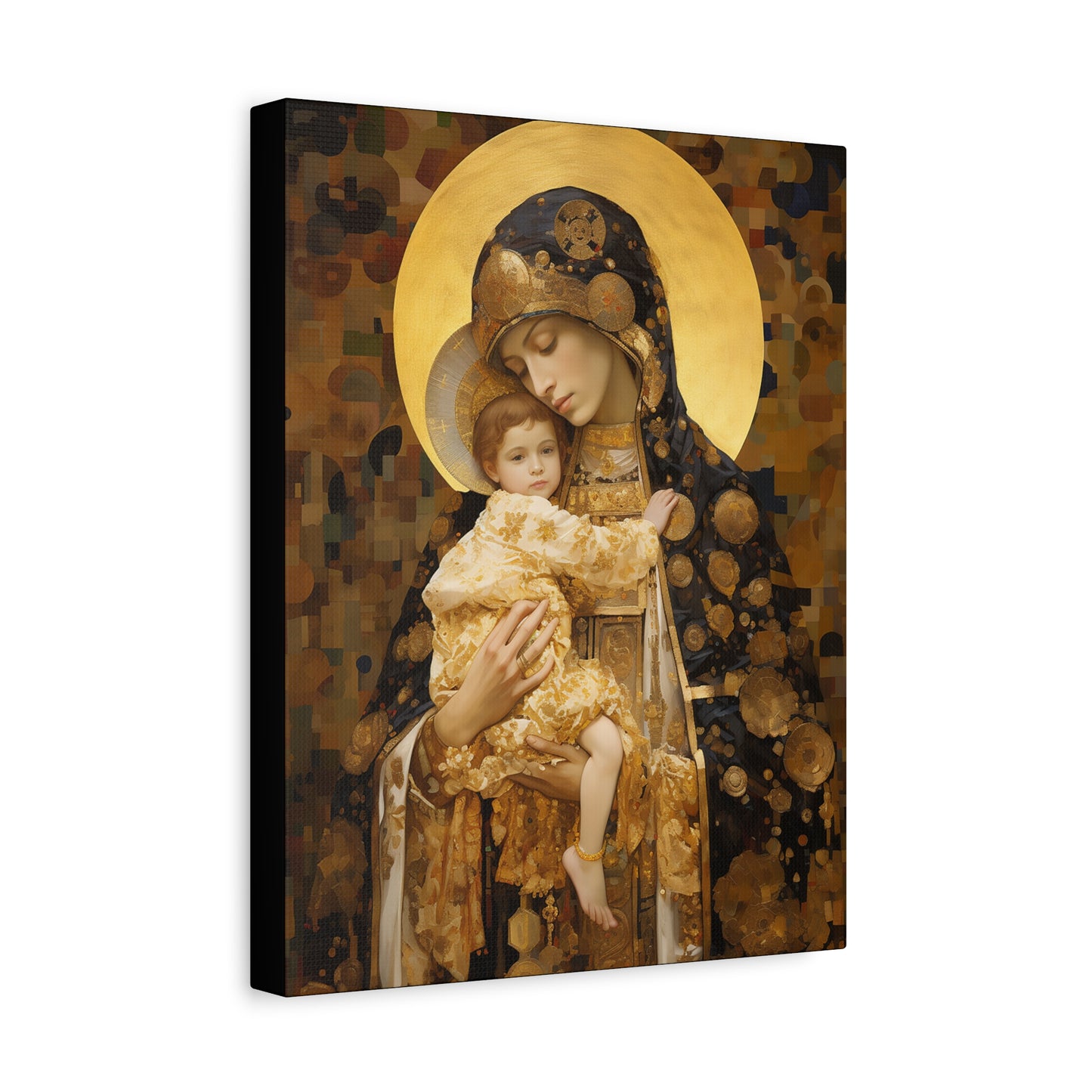 The Light of Love - Museum Wrapped Canvas - Sanctified Souls Print - Religious Art for your Home - The Virgin Mary and The Christ Child
