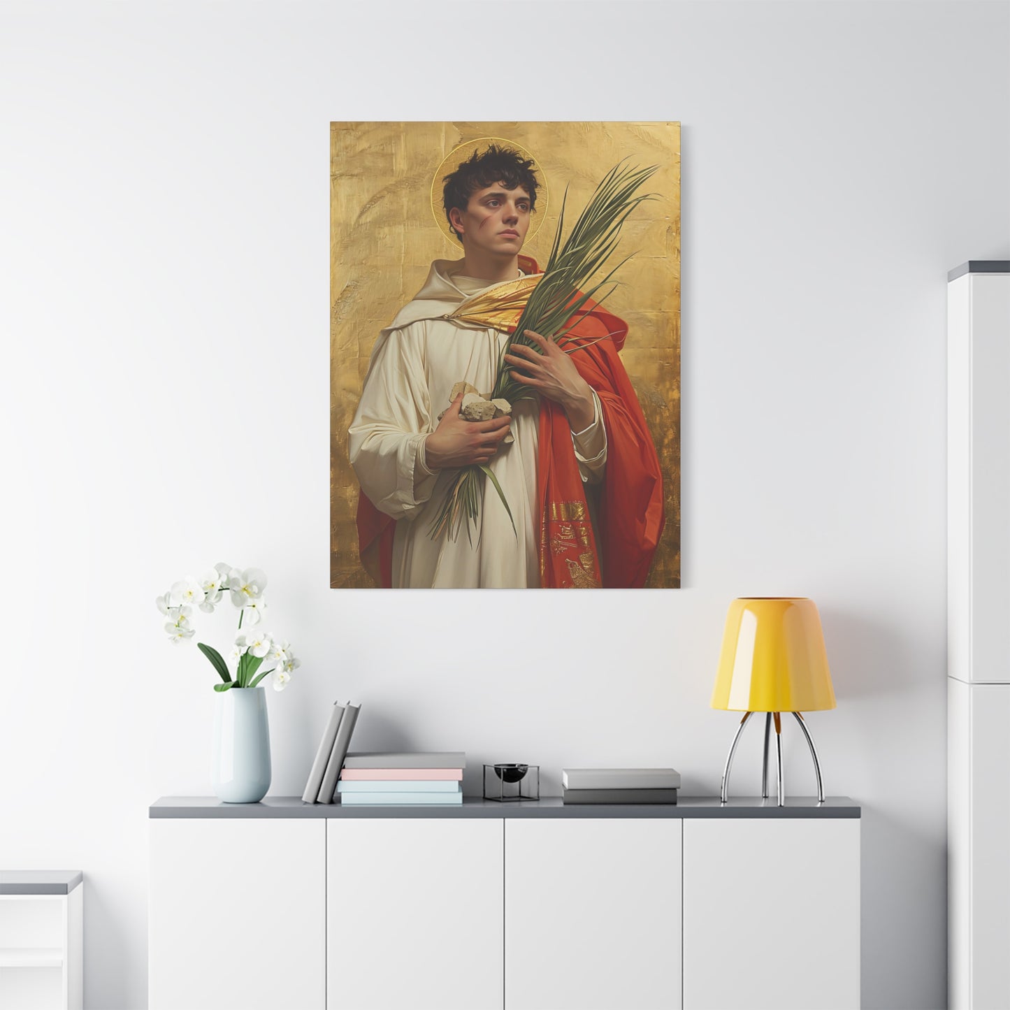 Saint Stephen - Museum Wrapped Canvas - Sanctified Souls Print - Religious Art for your Home