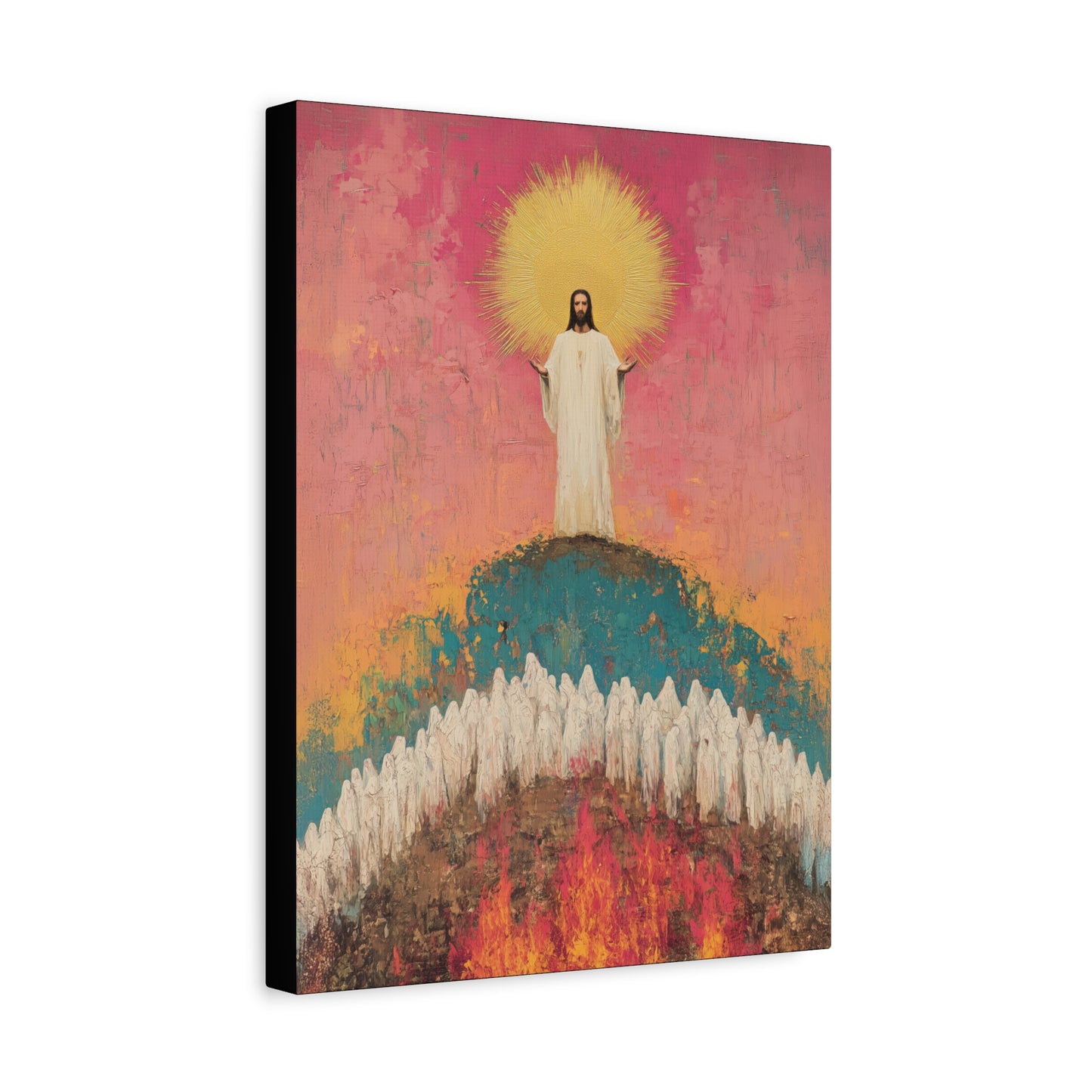 Light Pierced the Abyss  - Museum Wrapped Canvas - Sanctified Souls Print - Religious Art for your Home