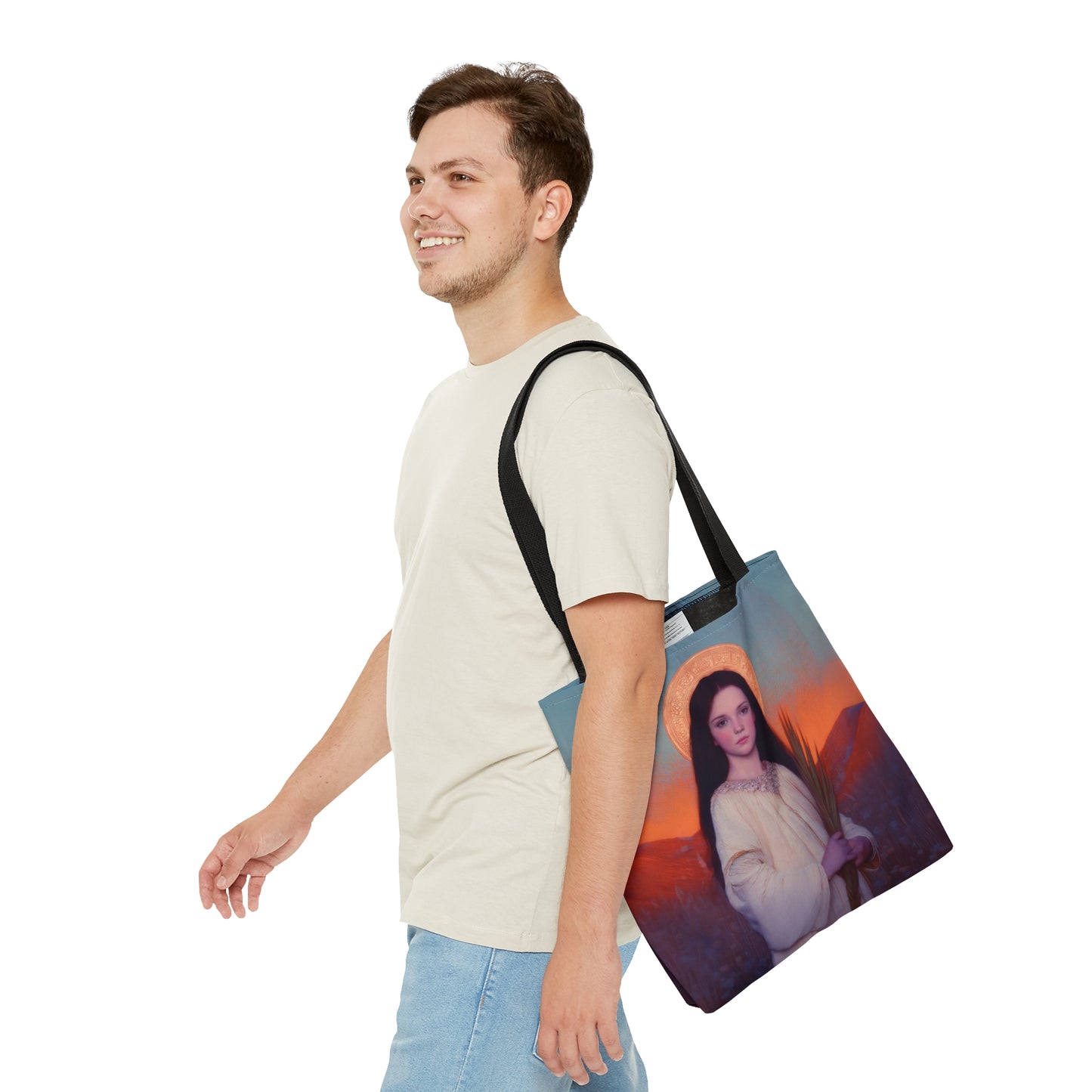 Saint Hope - Tote Bag - Large Medium Small Faith Art Bag - Bible Study Faith Purse - Double Sided Prayer Tote - Catholic Saint