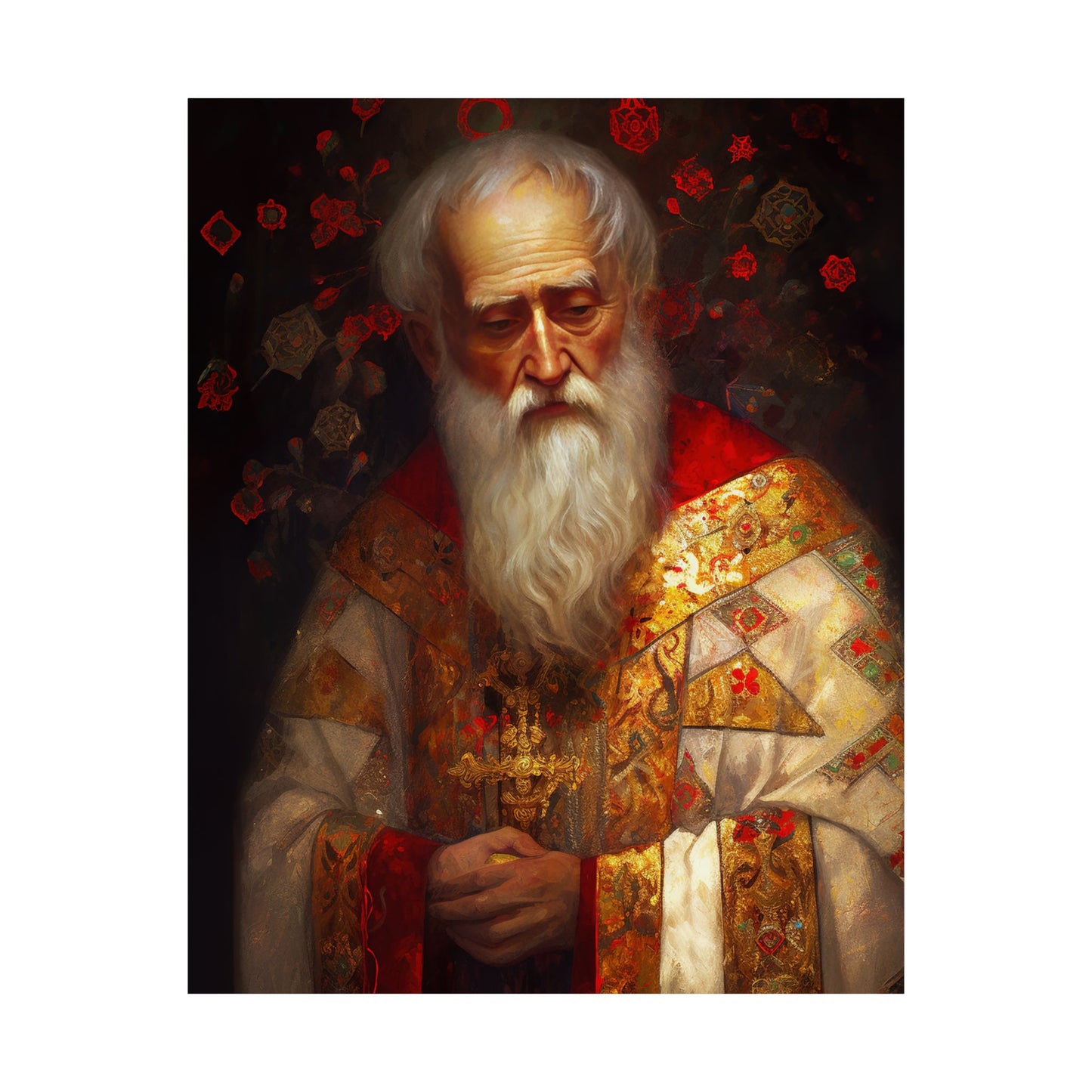 Saint Nicholas Print - Sanctified Souls Print - Multiple Sizes - Premium Matte Vertical Posters