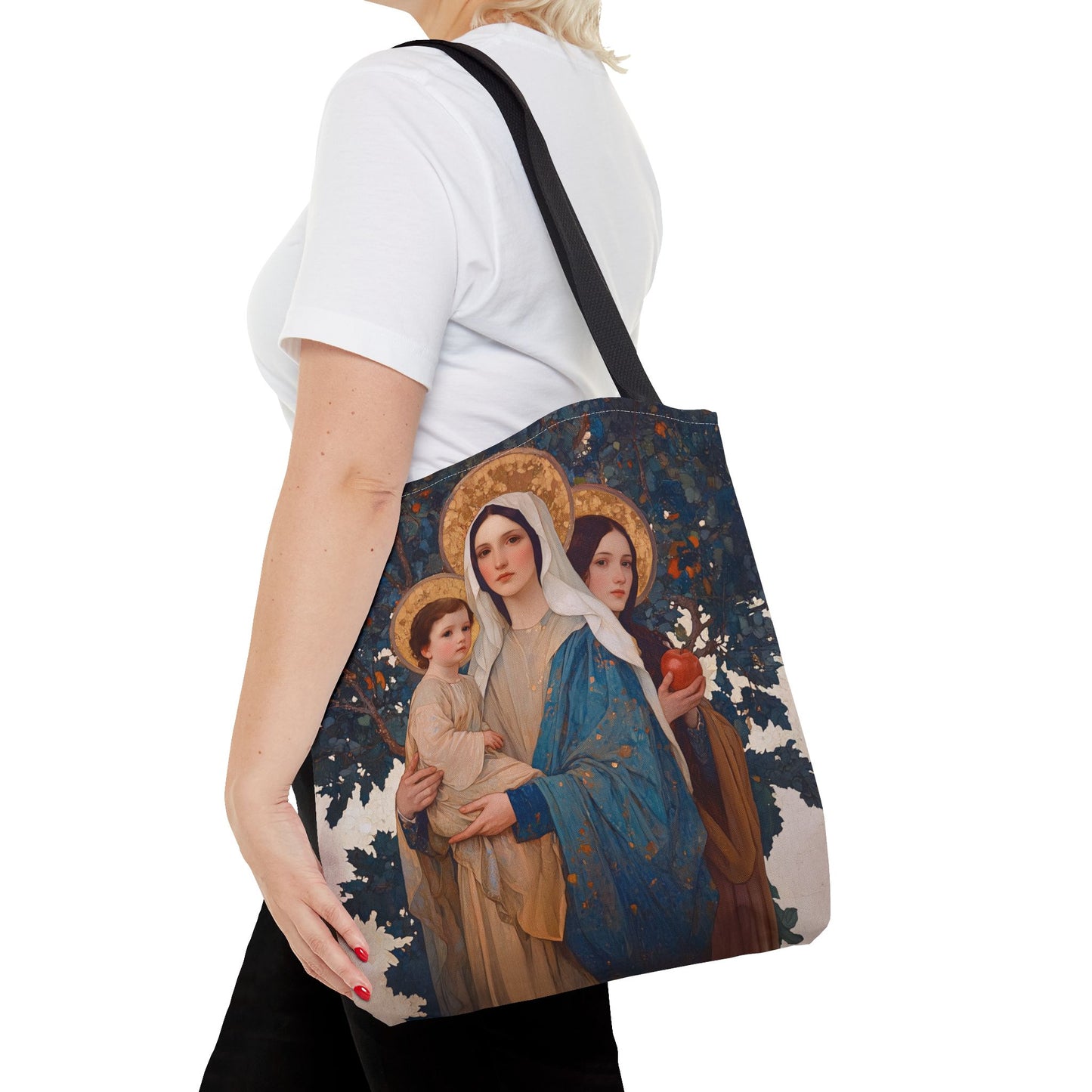 New Eve / Mary, The New Eve - Mother Mary Title - Marian Art - Tote Bag - Large Medium Small Faith Art Bag - Tote Purse