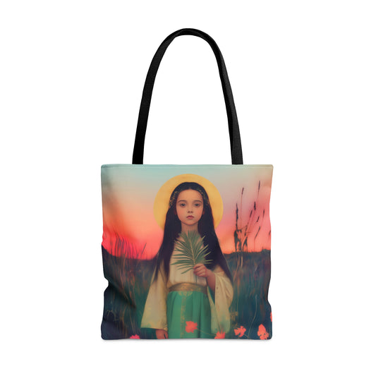 Saint Charity - Tote Bag - Large Medium Small Faith Art Bag - Bible Study Faith Purse - Double Sided Prayer Tote - Catholic Saint