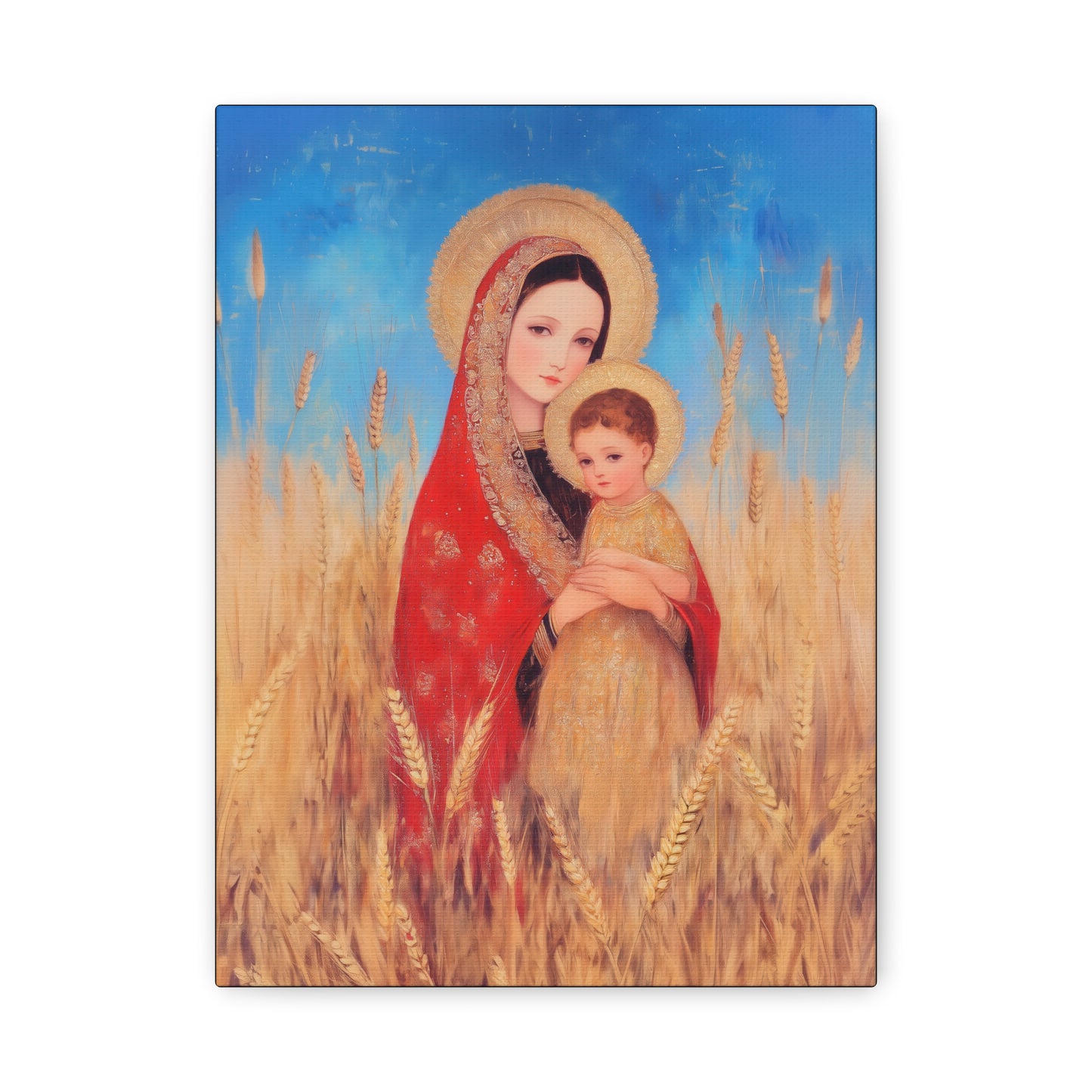 Our Lady of the Harvest  - Multiple Sizes - Catholic Home art - Museum Wrapped Canvas - Sanctified Souls Print