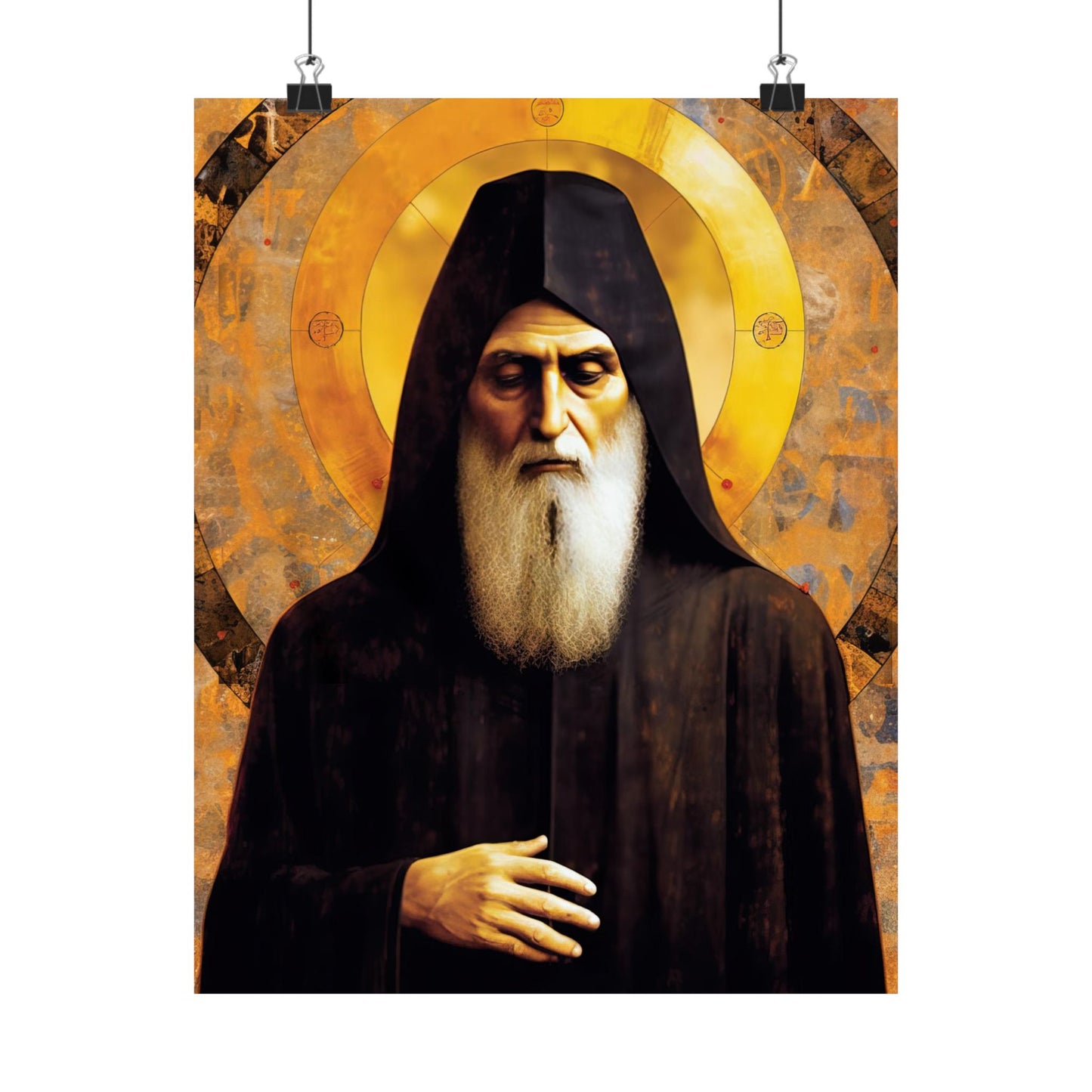 Saint Charbel Makhlouf - Sanctified Souls Print - Multiple Sizes - Premium Matte Vertical Posters - Catholic Religious Art for the home