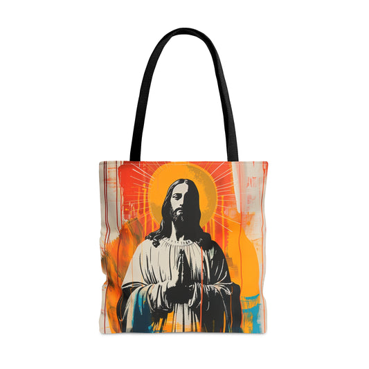 Jesus, King of Peace and Light Tote Bag - Large Medium Small Faith Art Bag - Catholic Faith Purse - Religious Carry All