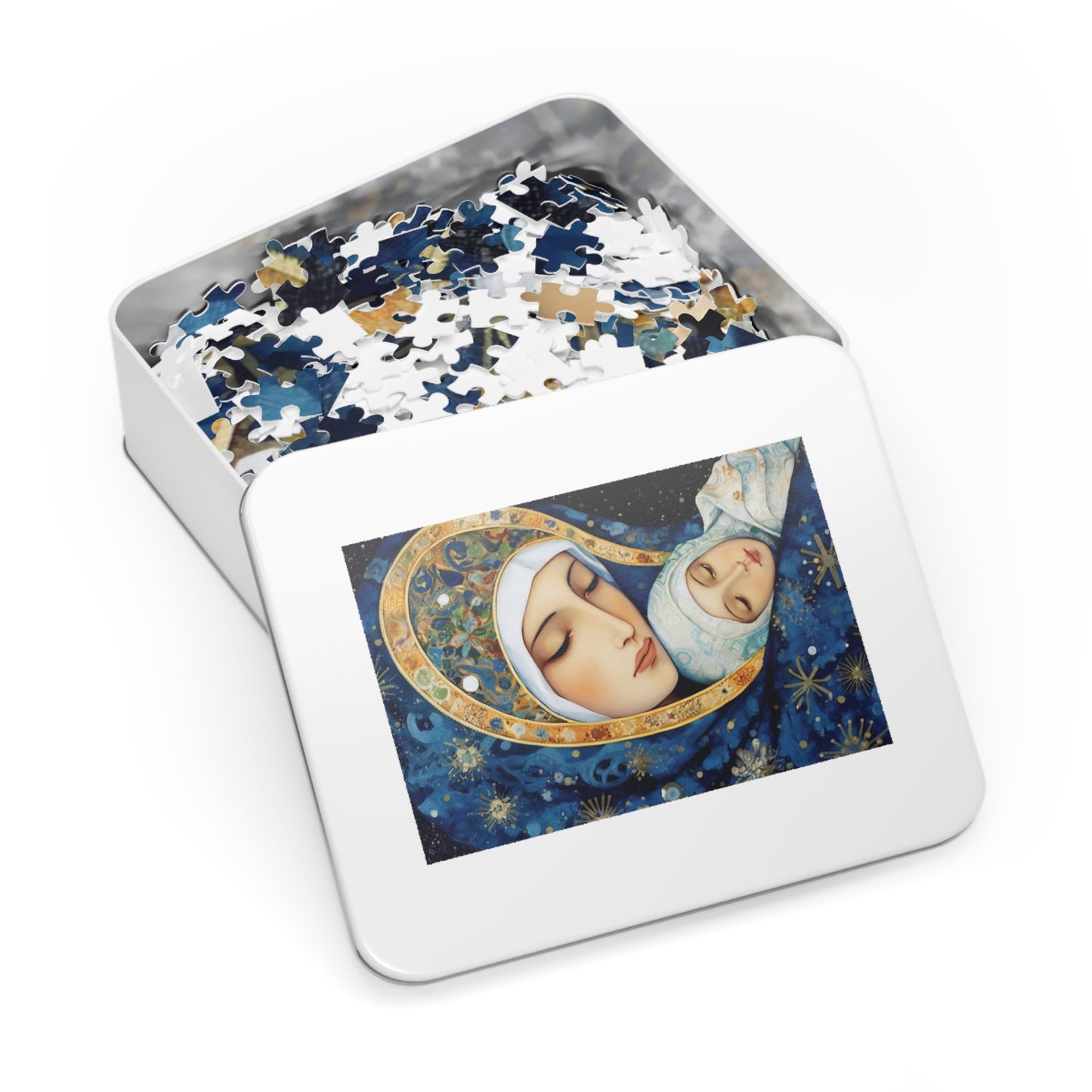 Snowfalls Embrace - Our Lady of the Snows - Puzzle and Keepsake Tin - Jigsaw Puzzle (30, 110, 252, 500,1000-Piece) - Religious Puzzle