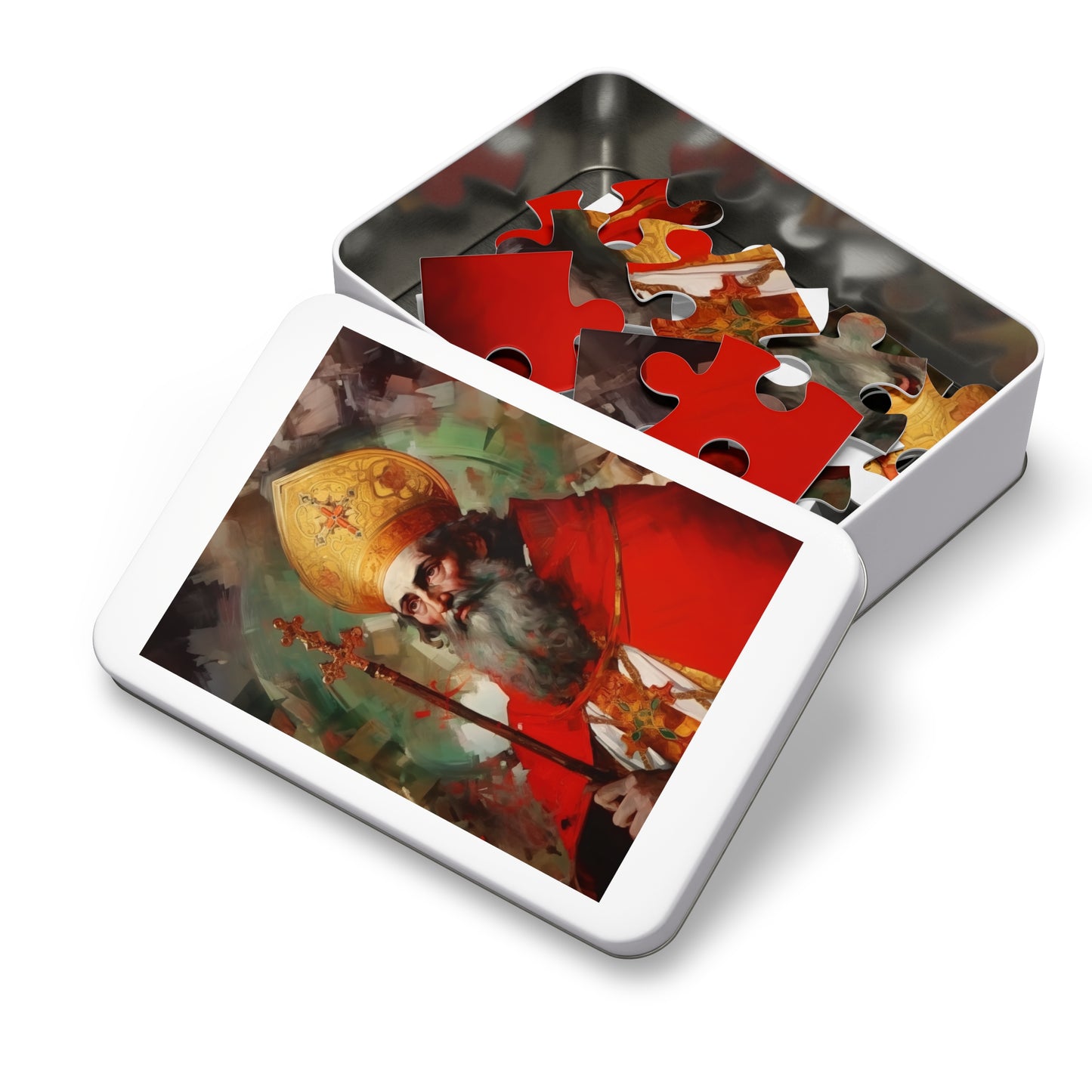 Saint Eusebius of Vercelli - Puzzle and Keepsake Tin - Religious Jigsaw Puzzle (30, 110, 252, 500,1000-Piece) - Religious Puzzle