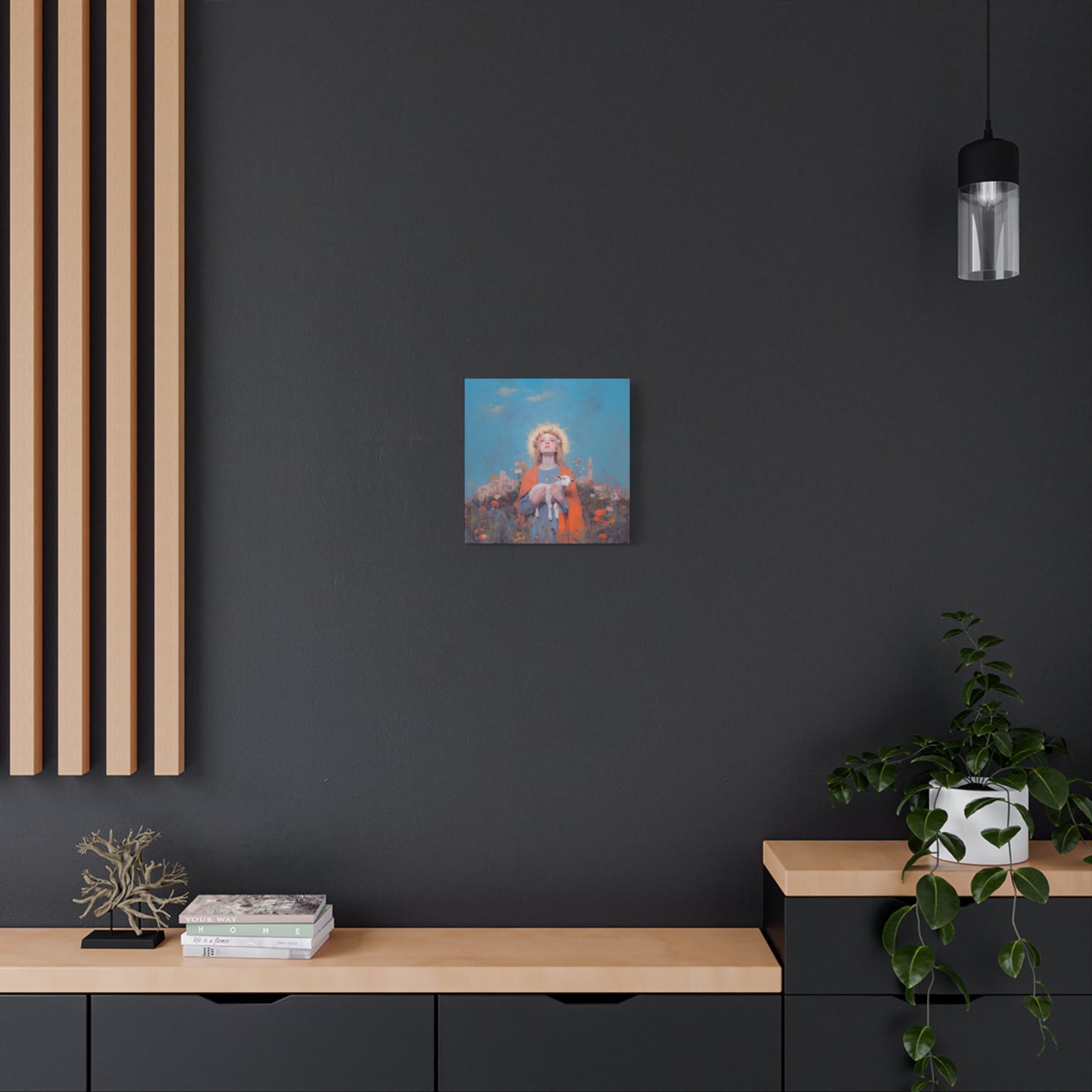 Saint Agnes of Rome -  Museum Wrapped Canvas - Sanctified Souls Print - Religious Art for your Home - Catholic Patron Saint Art