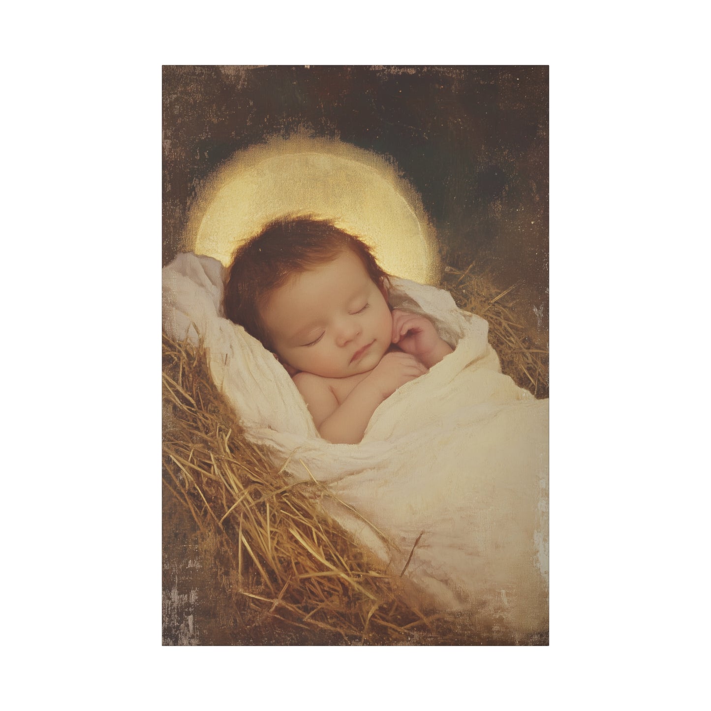 Jesus, the Newborn Light of the World - Gallery Wrapped Canvas - Print - Religious Art for your Home - Catholic Art Print
