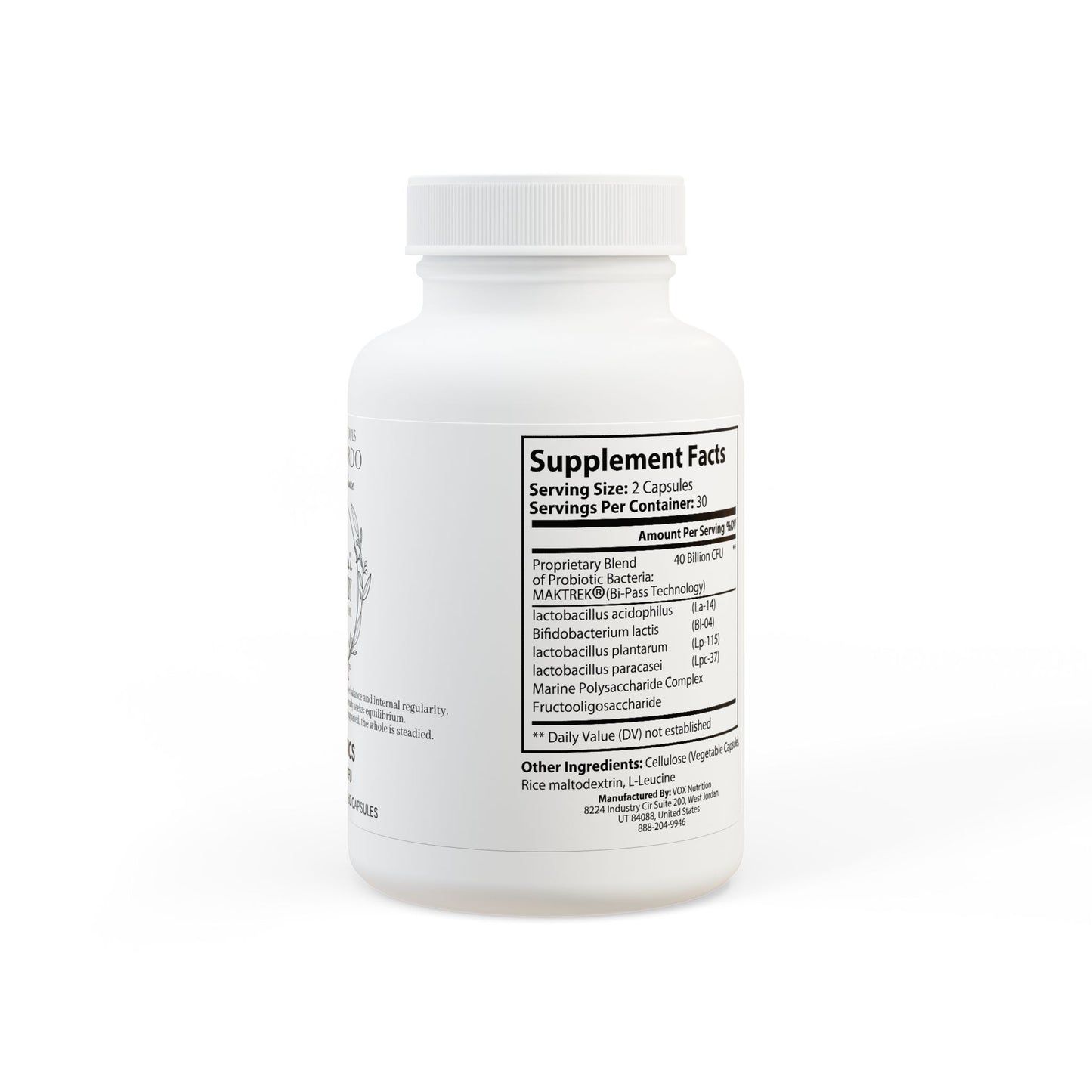 Saint Agnes's Rule & Remedy - Order · Ordo - Restored Balance - Probiotics Supplement (60 Capsules)